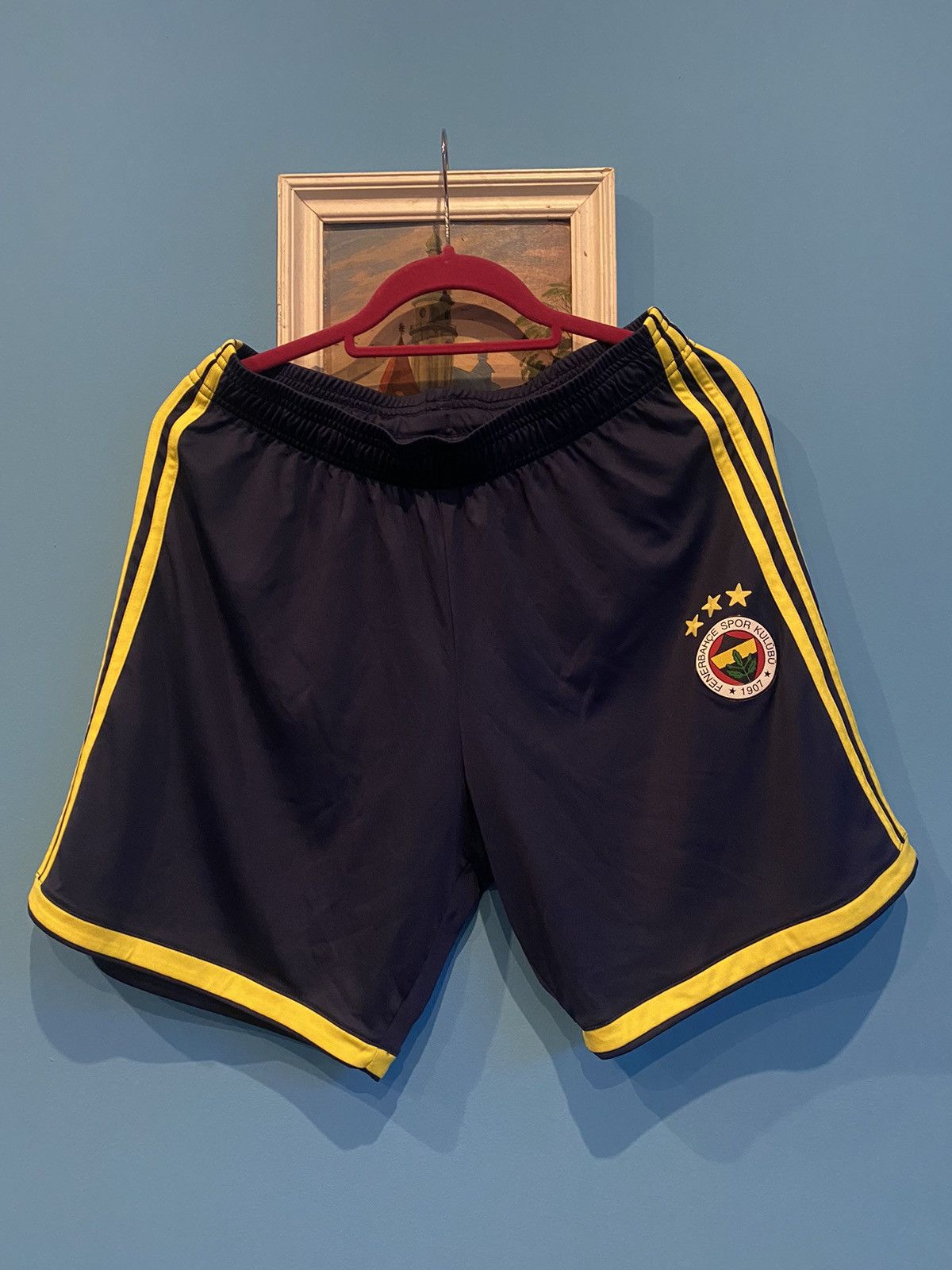 Adidas × Vintage Adidas Fenerbahce Soccer Shorts Turkey Size US 33 - 1 Thumbnail