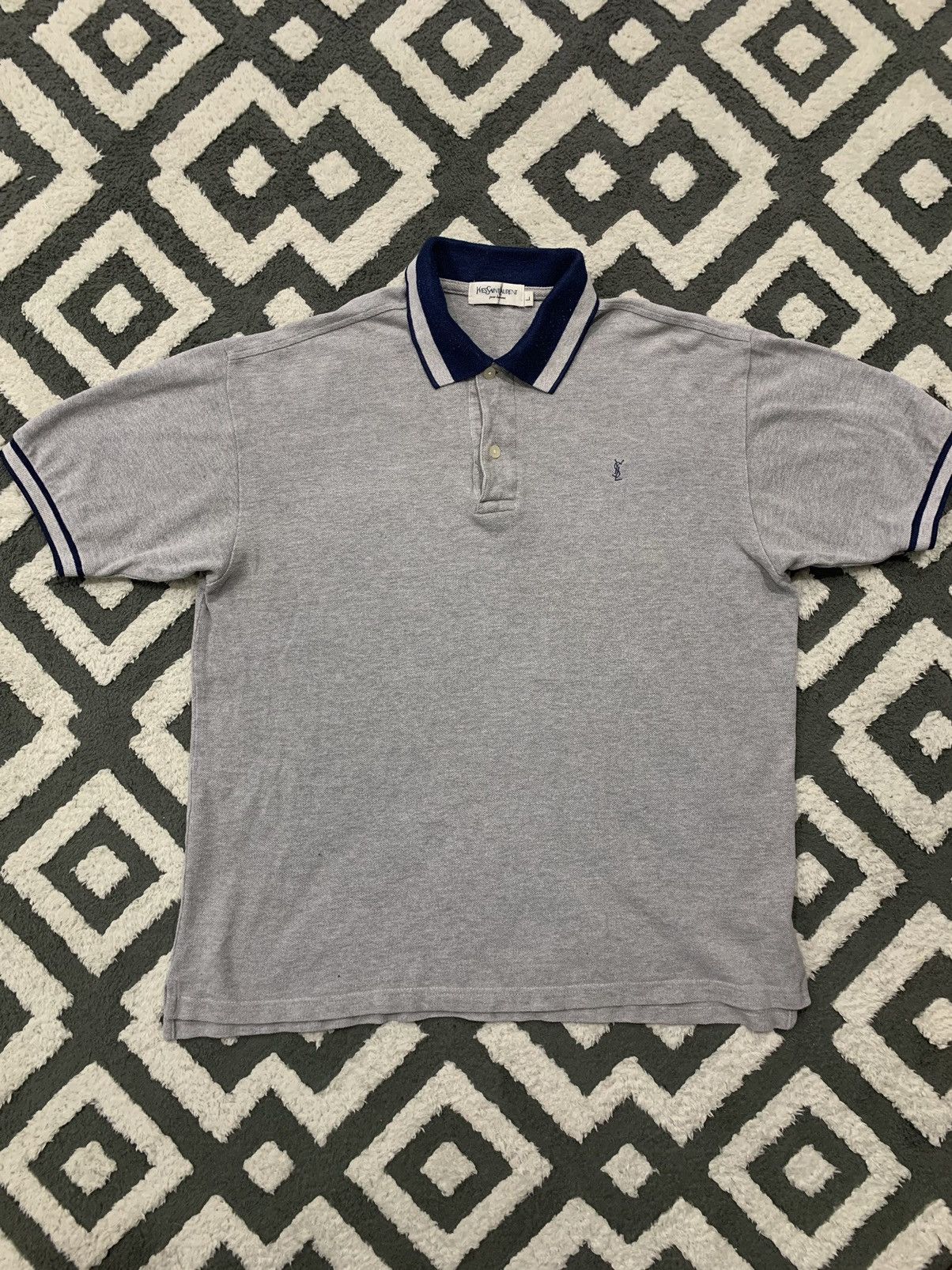 Yves Saint Laurent VINTAGE POLO YVES SAINT LAURENT POLO SHIRT Size US L / EU 52-54 / 3 - 1 Thumbnail