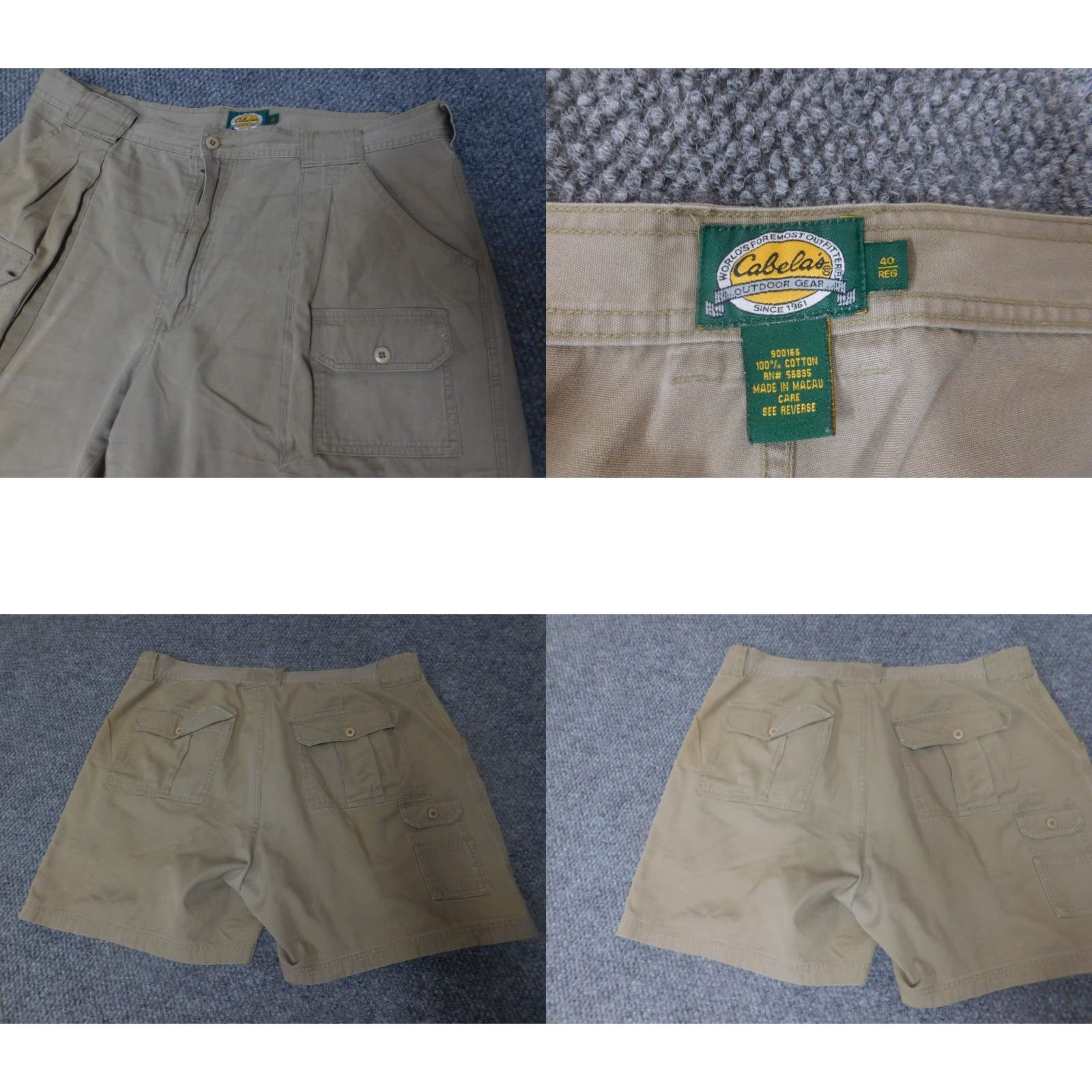 Vintage Cabela's Shorts Cargo Mens 38 Beige Outdoor Breathable Lightweight Stretch Regular Size US 38 / EU 54 - 8 Thumbnail