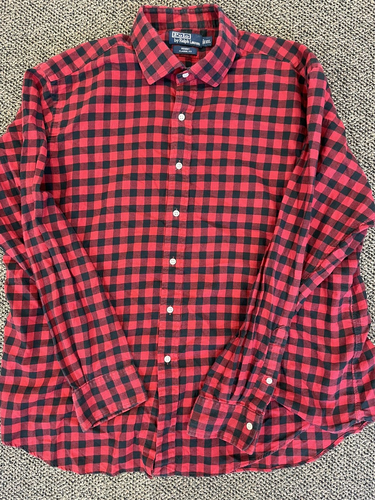 Polo Ralph Lauren × Vintage Virgil Abloh Inspired Painted Vintage Polo Flannel Size US XXL / EU 58 / 5 - 3 Thumbnail