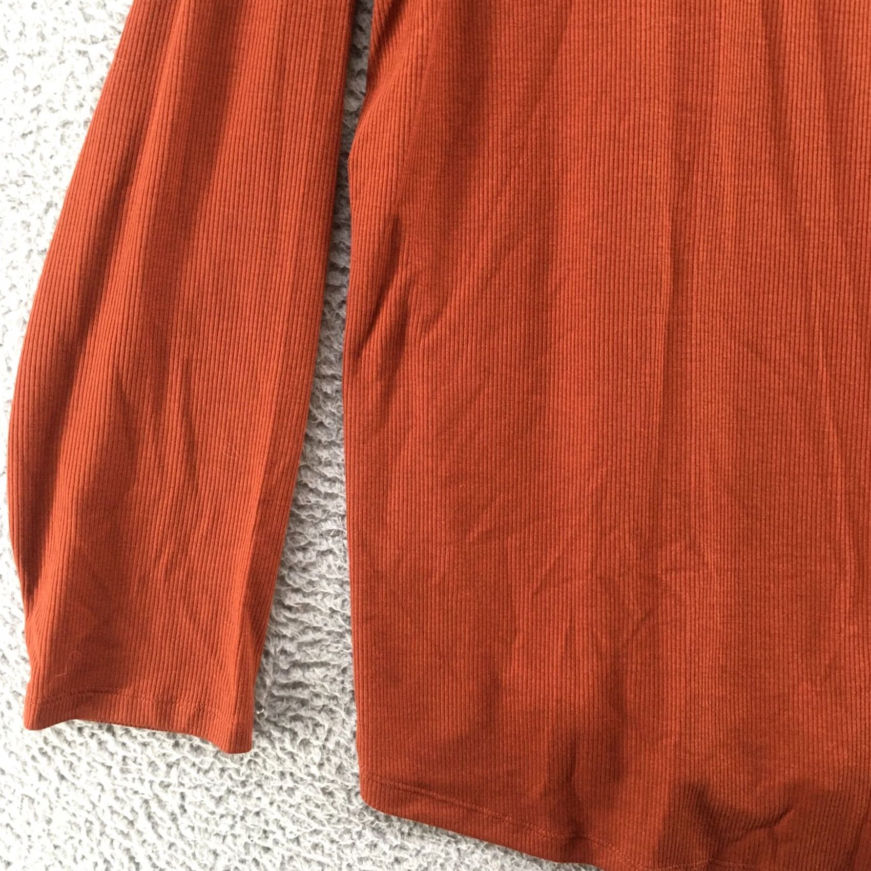 Vintage ANA A New Approach Henley Tunic T-Shirt Womens 3X Autumn Russet Ribbed Knit NEW Size XXL / US 16-18 / IT 52-54 - 7 Thumbnail
