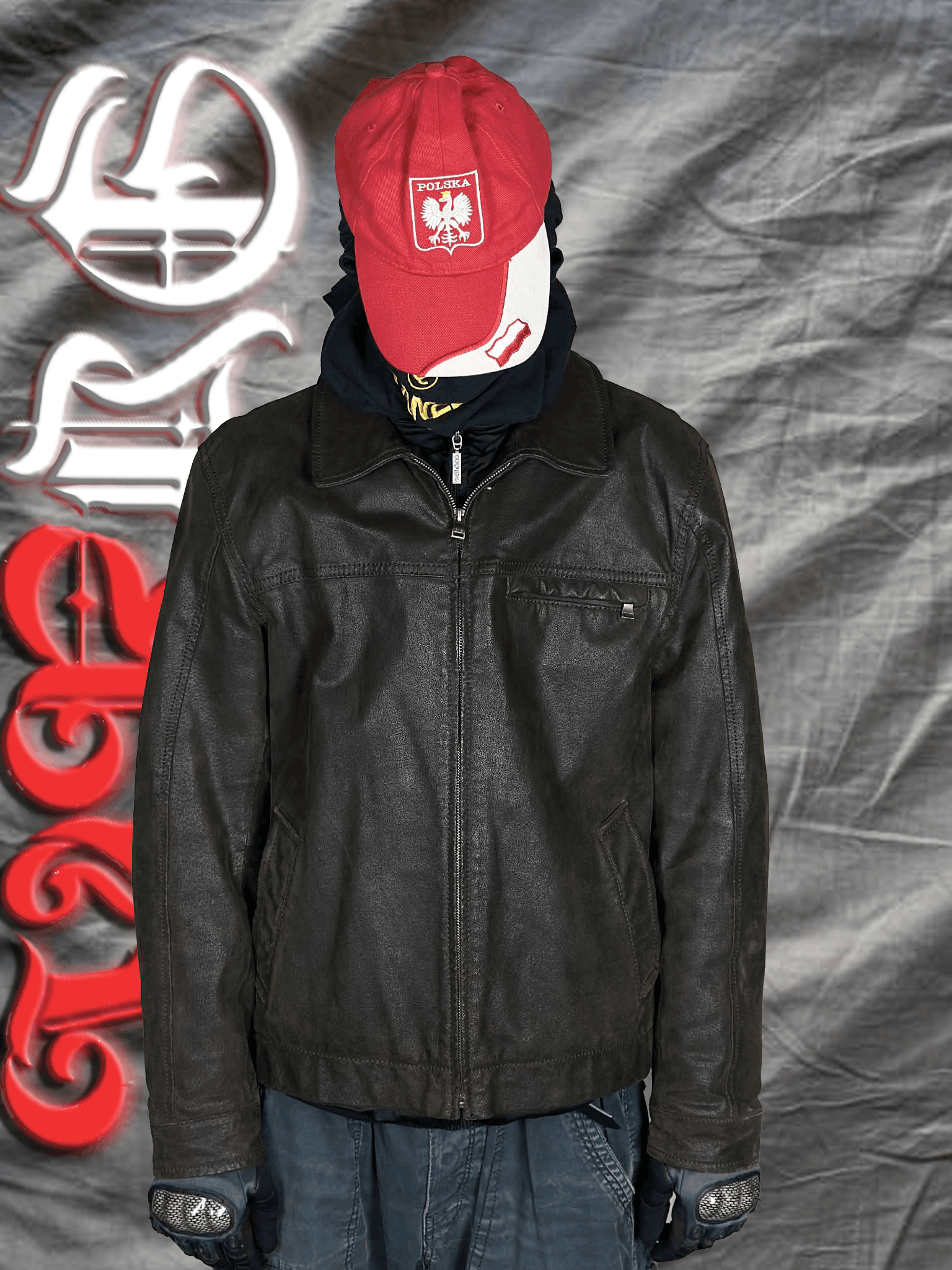 Vintage morena brown waxed leather jacket