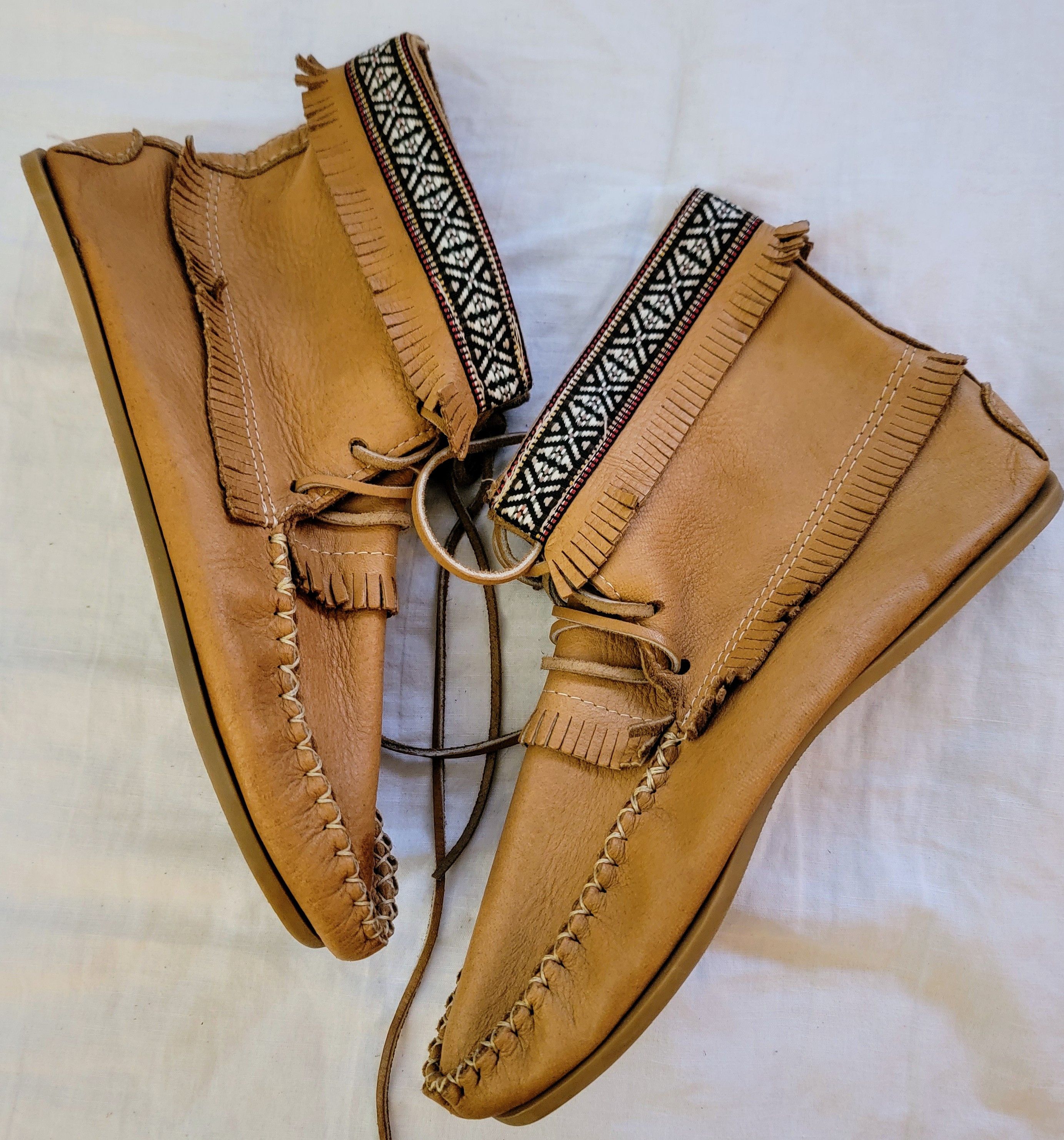 image of Native Men's Leather Moccasin Shoes in Brown Tan (Size 10)