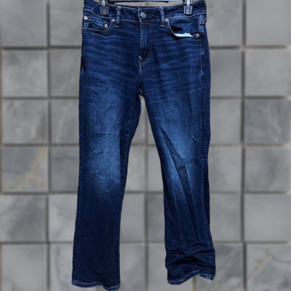 American Eagle Outfitters American Eagle Jeans Mens Size 30 Dark Wash Bootcut Airflex Denim Cotton Stretch Regular 5-Pocket Blue Size US 30 / EU 46 - 1 Thumbnail