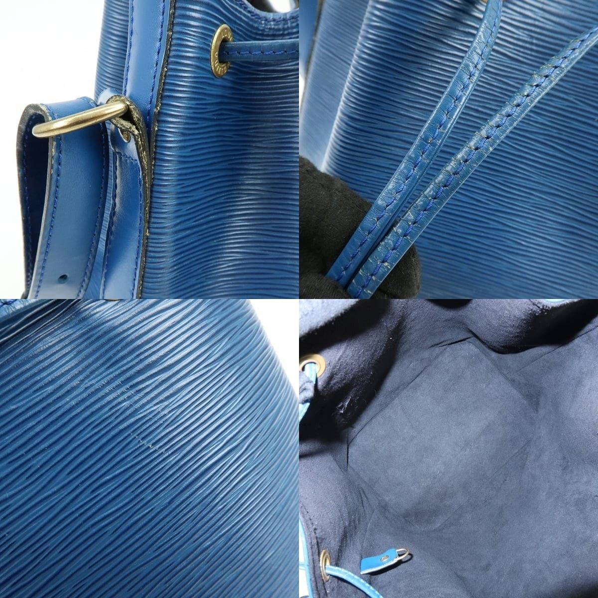 Louis Vuitton Louis Vuitton Epi Petit Noe Shoulder Bag Leather Bucket Blue Size ONE SIZE - 7 Thumbnail