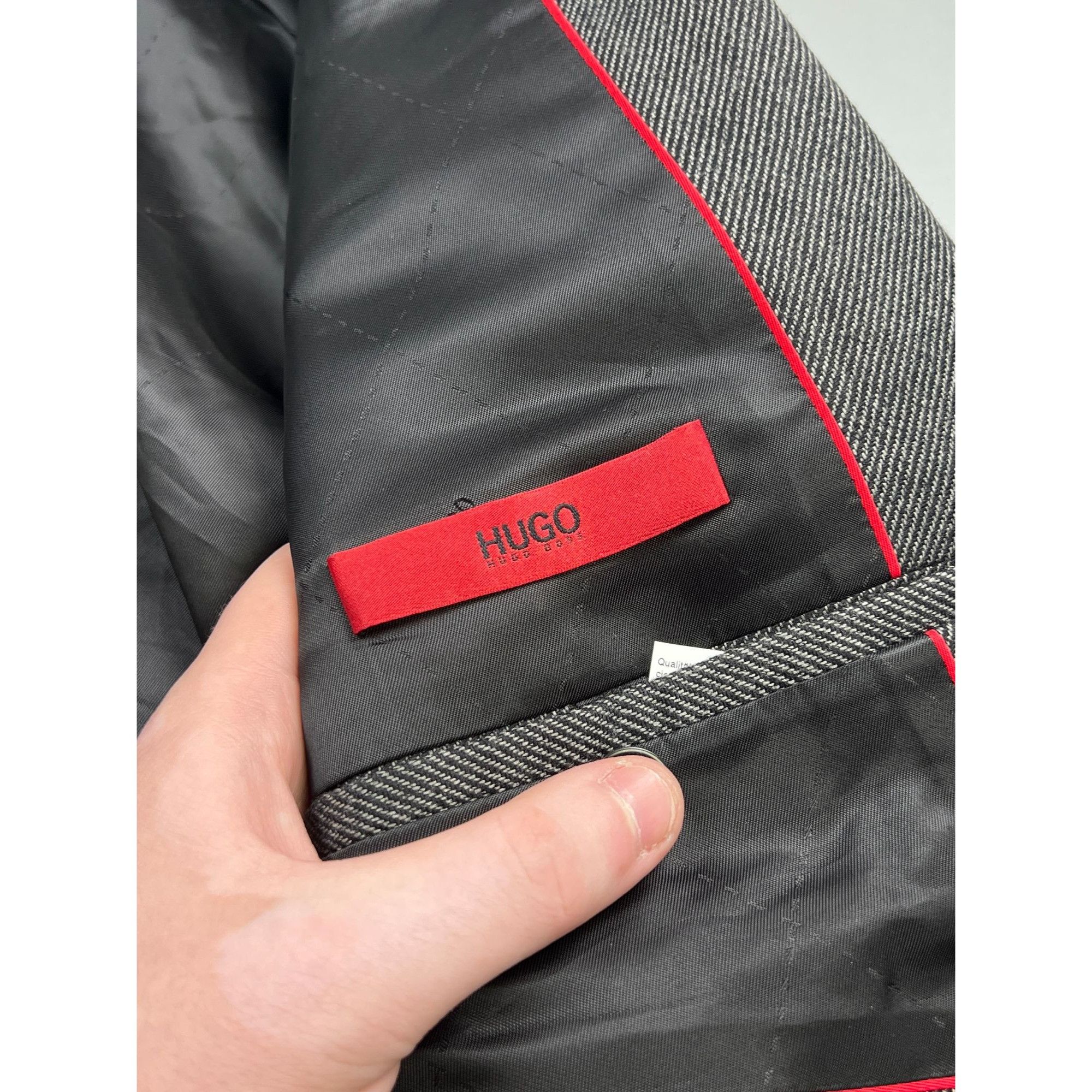 Hugo Boss Hugo Boss Alkos1 Wool Blend 2 Button Blazer Jacket (Y0786) Size 40R - 4 Thumbnail