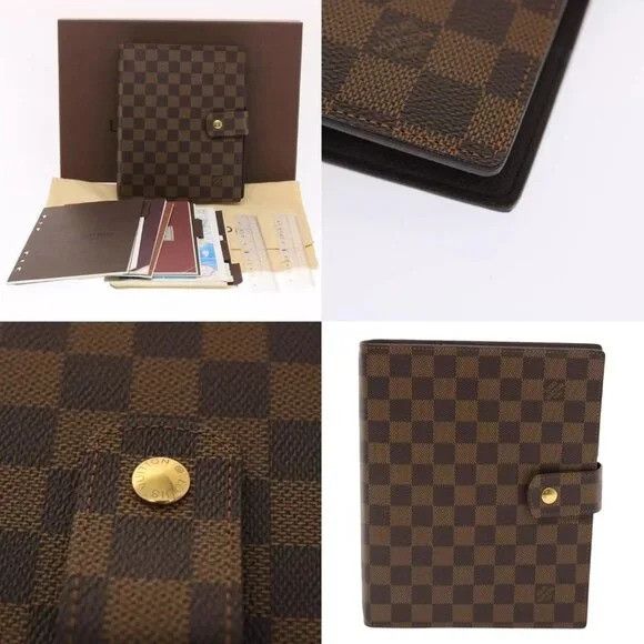 Louis Vuitton LOUIS VUITTON Damier Ebene Agenda GM Day Planner Cover Size ONE SIZE - 7 Thumbnail