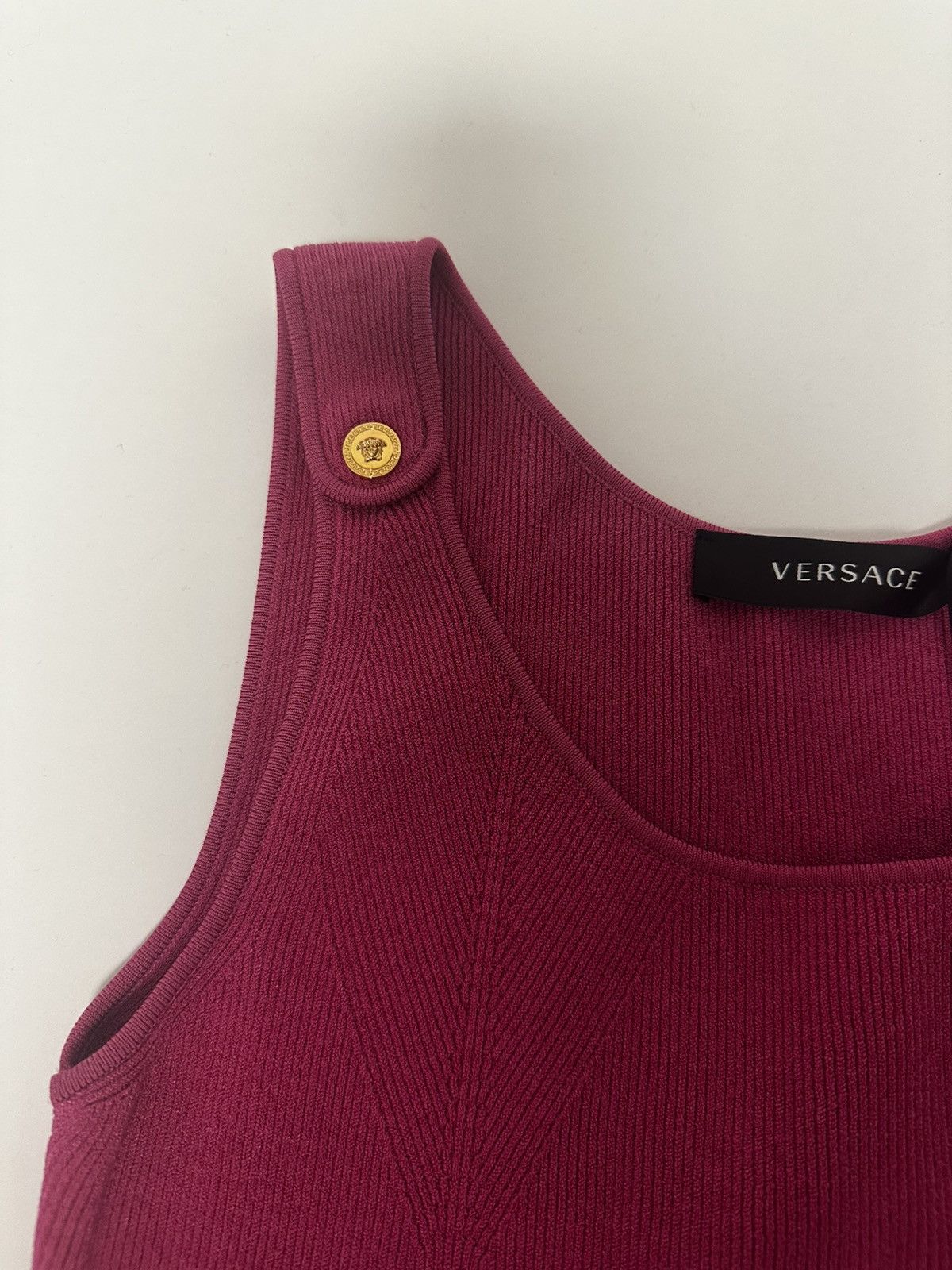Versace Versace Pink Knit Mini Dress Size M / US 6-8 / IT 42-44 - 4 Thumbnail
