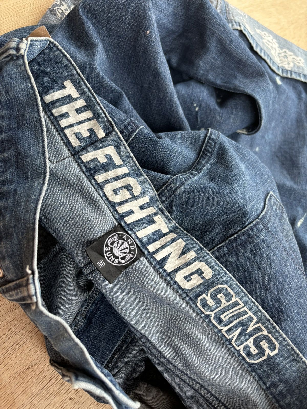 Hysteric Glamour × Japanese Brand The Fighting Suns Peace Love Denim Jeans Size US 31 - 8 Thumbnail