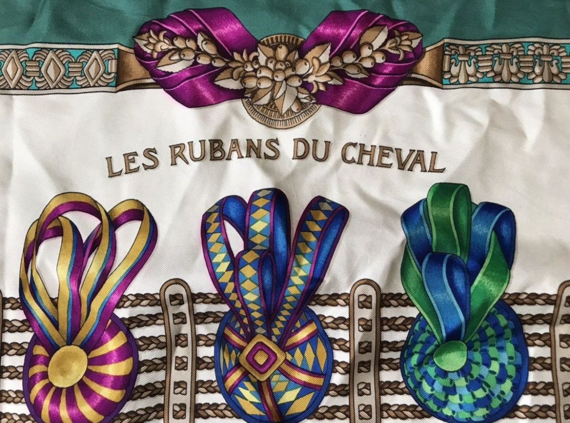 Hermes Hermes Les Rubans Du Cheval by J.Metz Silk Scarf Size ONE SIZE - 5 Thumbnail