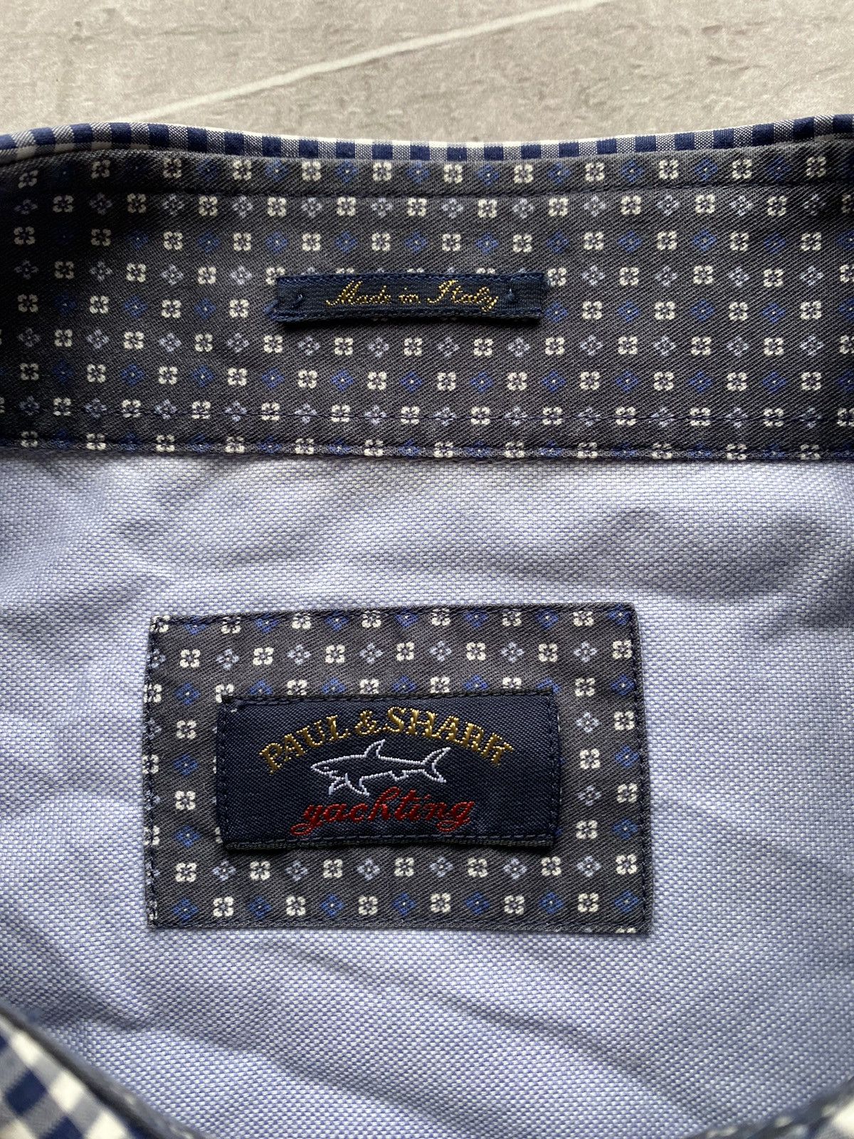 Paul & Shark Paul & Shark Yachting Geometric Shirt Button Made in Italy Size US XXL / EU 58 / 5 - 8 Thumbnail
