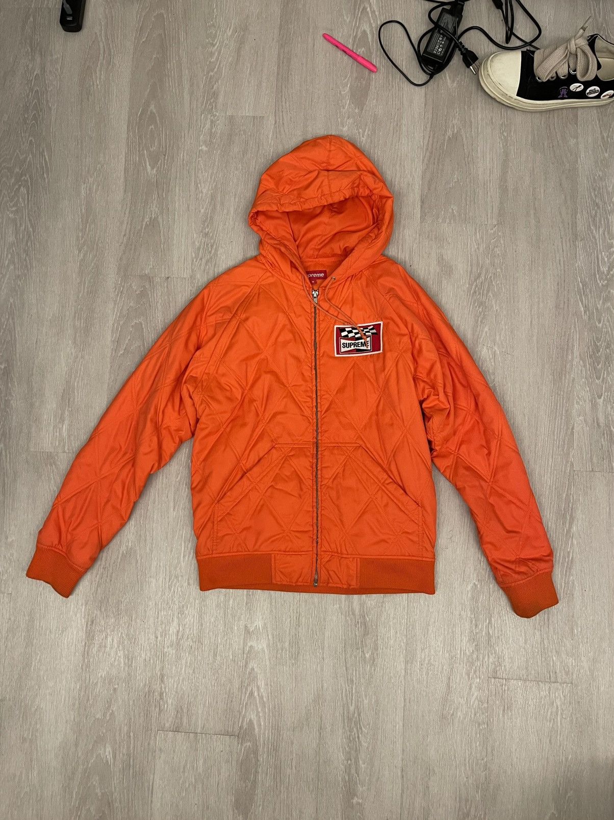 Supreme Supreme AW13 Quilted Racing Hooded Jacket Size US M / EU 48-50 / 2 - 1 Thumbnail