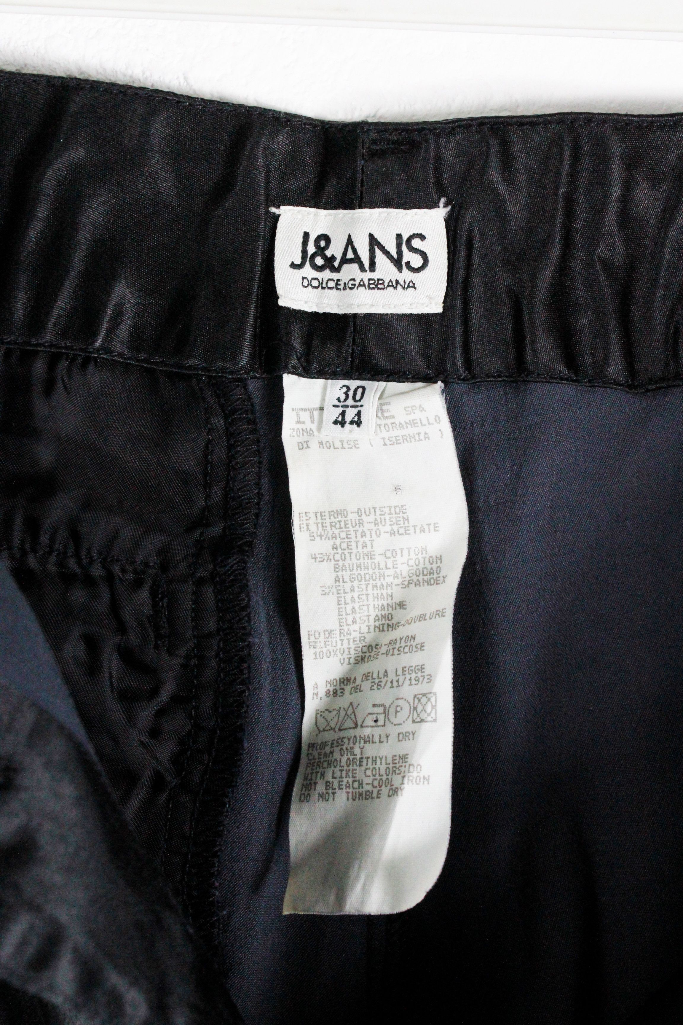 Dolce & Gabbana Vintage Dolce & Gabbana Archive Black Cargo Pants Trousers Size US 30 / EU 46 - 10 Thumbnail