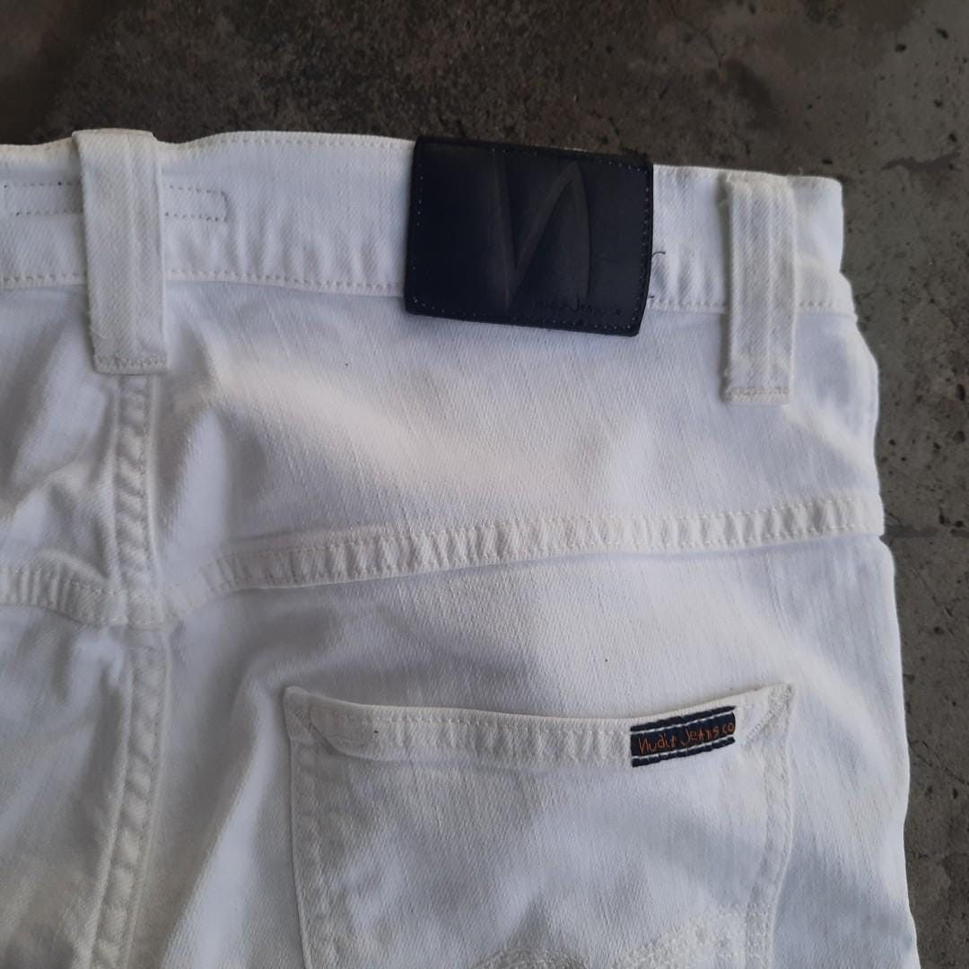 Designer × Nudie Jeans Nudie White Denim Size US 32 / EU 48 - 4 Thumbnail