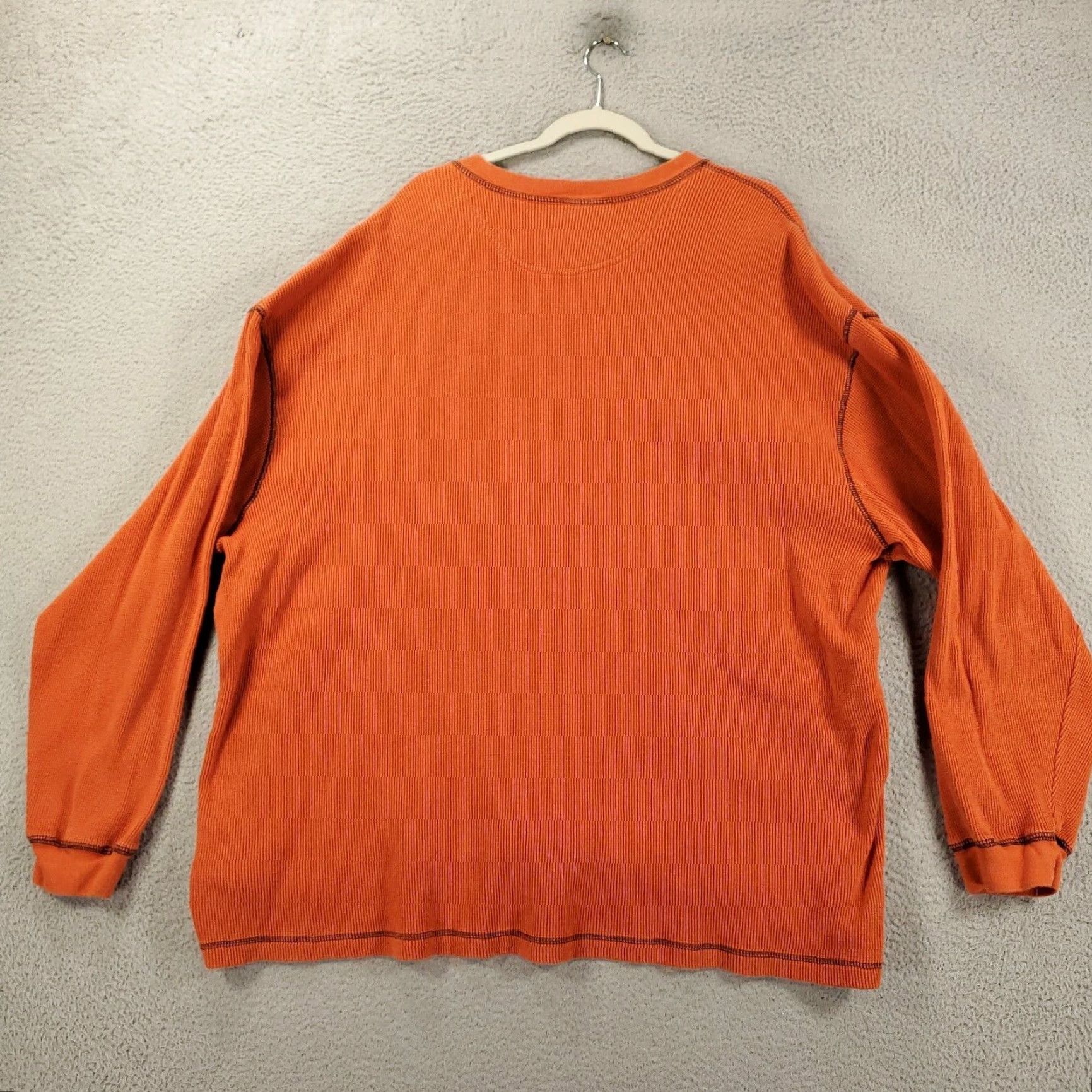 Vintage Cabelas Shirt Mens 2XL Orange Waffle Knit Thermal Henley Pullover Base Layer Size US XXL / EU 58 / 5 - 7 Thumbnail