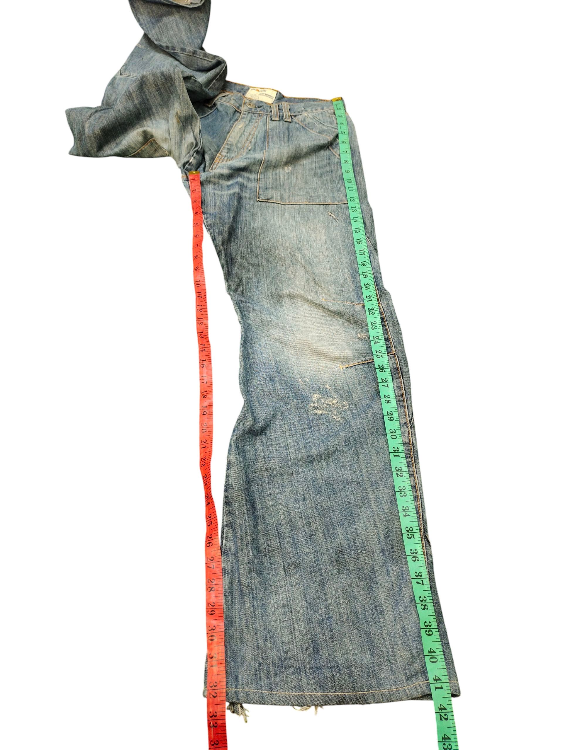 Energie Vintage Y2k Energie Worn-out & Distress Fatigue Denim Jeans Size US 30 / EU 46 - 16 Thumbnail