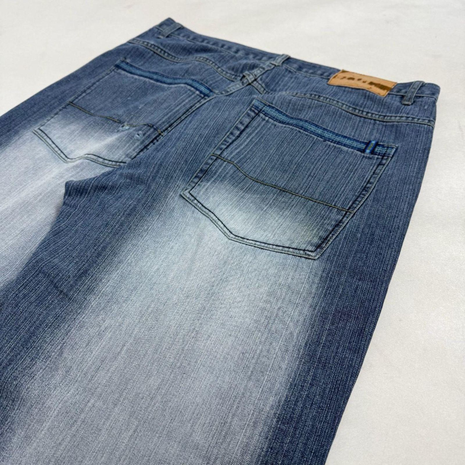JNCO × Southpole × Vintage Vintage y2k faded stonewash embroidered archive baggy jeans Size US 40 / EU 56 - 2 Thumbnail