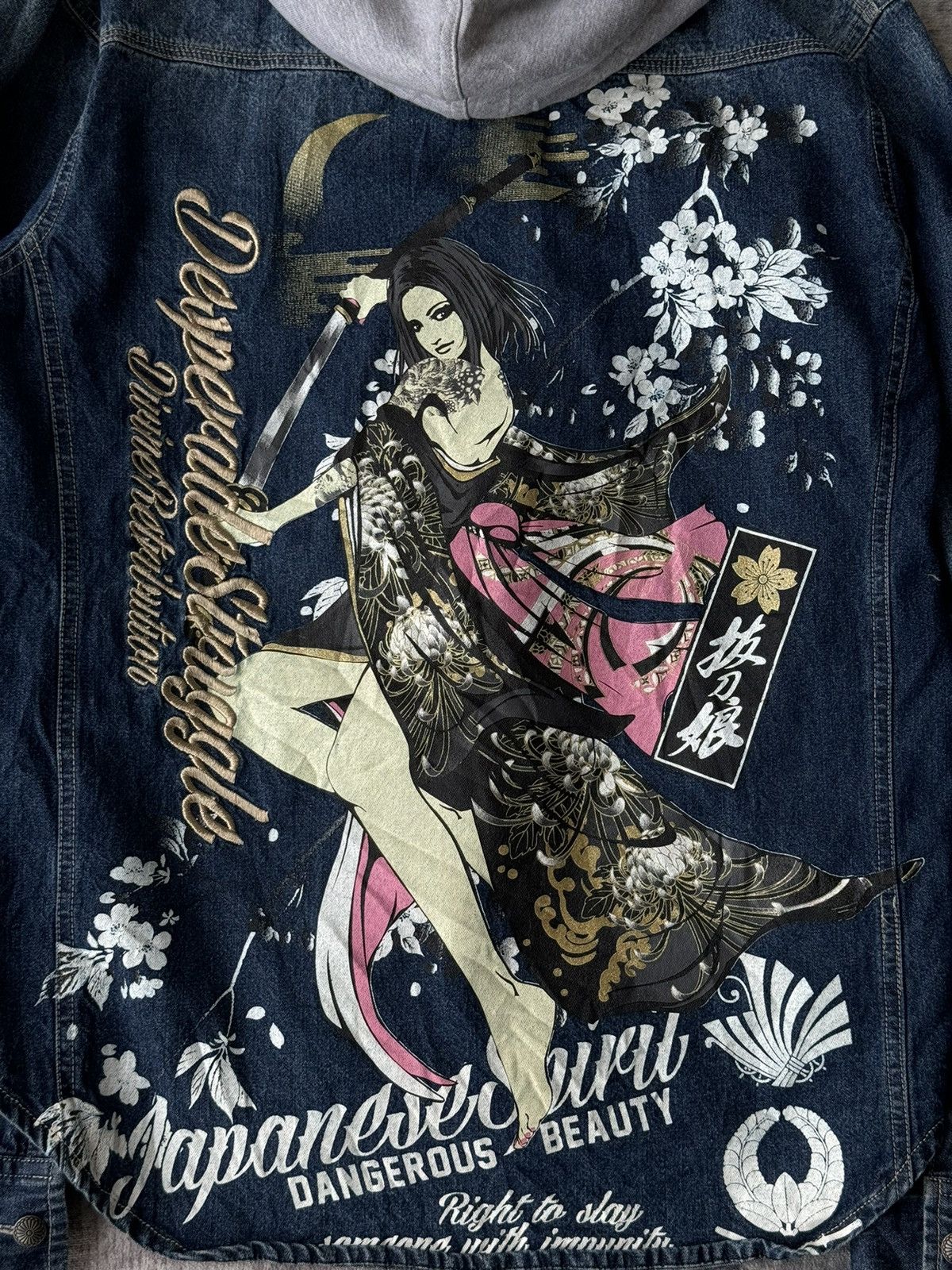 Japanese Brand Vintage Devine Retribution Sukajan Hoodie / HystericEvisu Size US L / EU 52-54 / 3 - 8 Thumbnail
