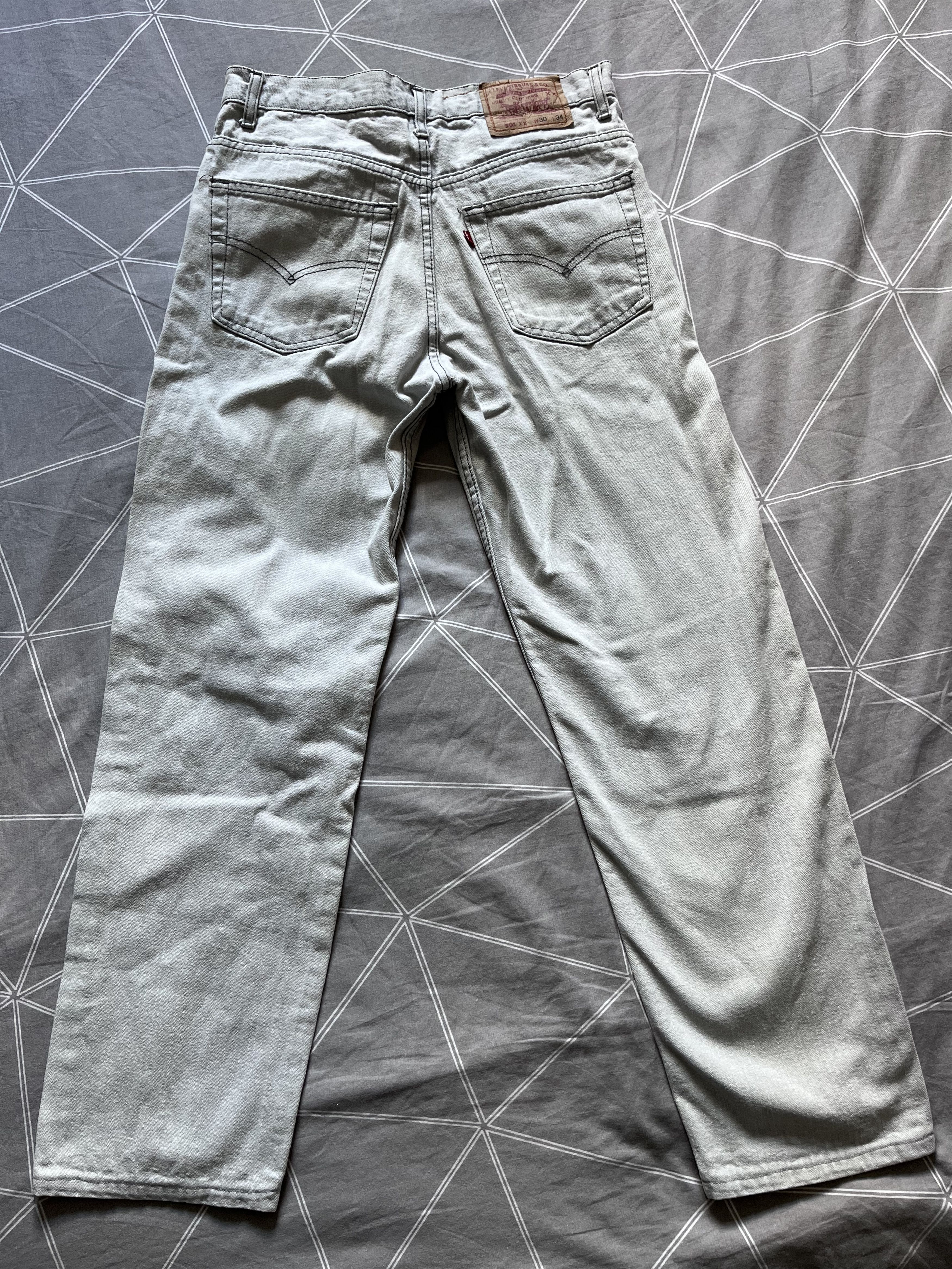 Levi's Levi’s 501XX Men’s Jeans W30 L34 – USA 1995 – Beige Denim Size US 30 / EU 46 - 2 Thumbnail