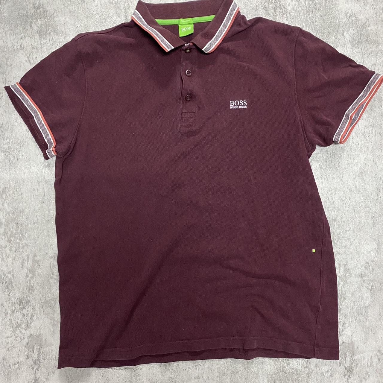 Hugo Boss Hugo Boss Polo T-Shirt Burgundy Rap hip hop gym big boy Size US XL / EU 56 / 4 - 1 Thumbnail
