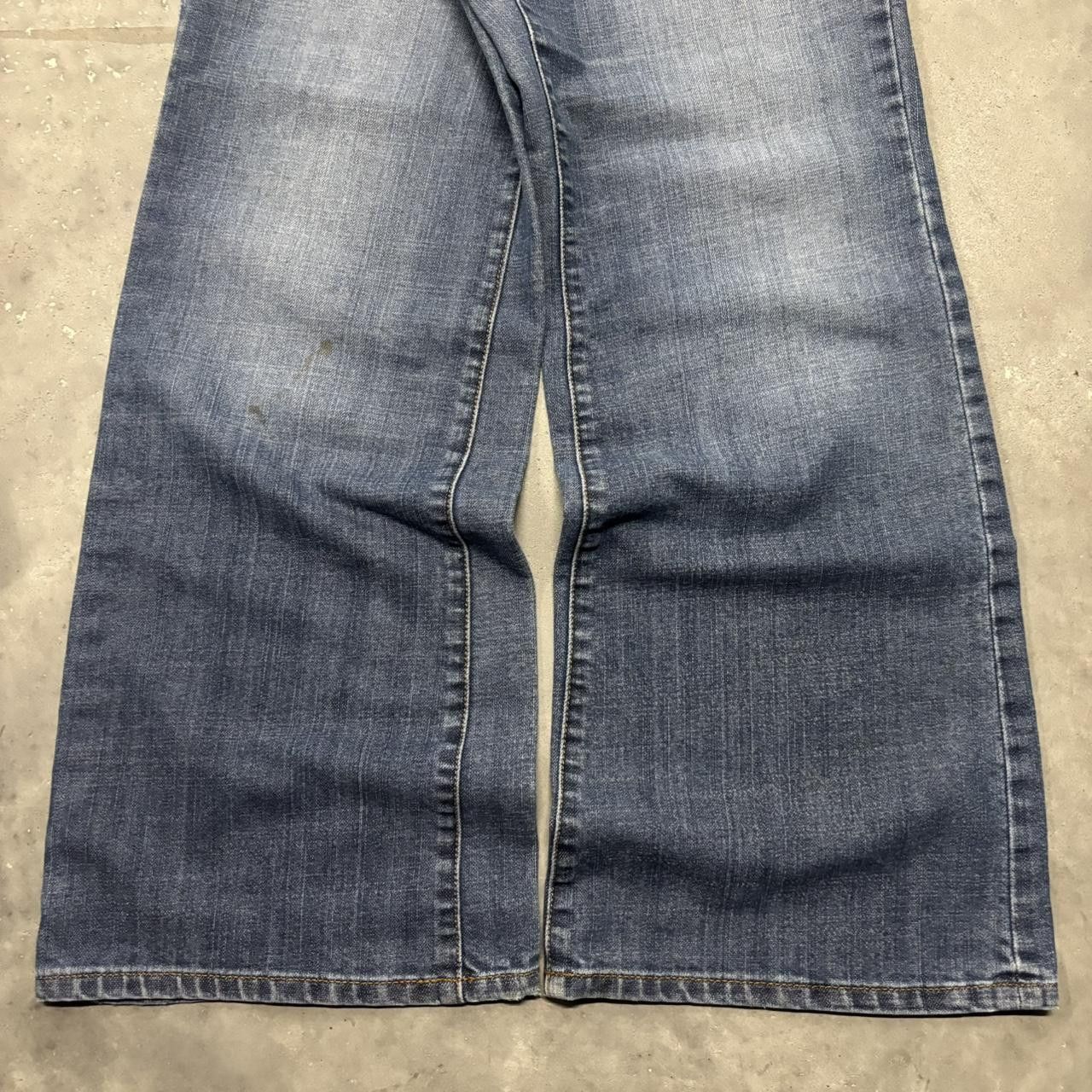 Tommy Hilfiger × Vintage Crazy Vintage Y2K/2000s Baggy Faded Dark Wash Tommy Hilfiger Denim Jeans! Size US 38 / EU 54 - 6 Thumbnail