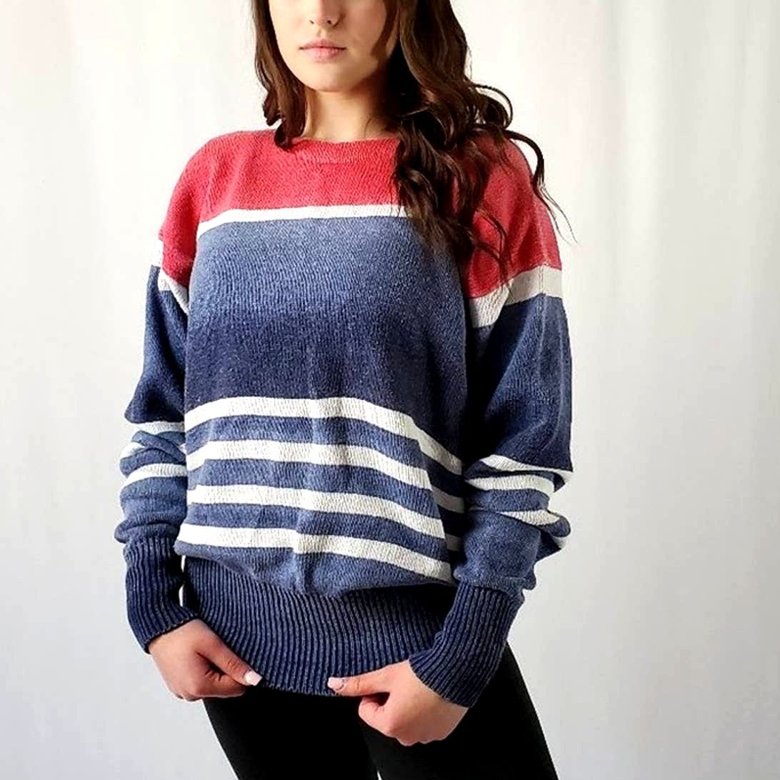 Ralph Lauren Ralph Lauren Oversized Chunky Striped Sweater - XL Size XL / US 12-14 / IT 48-50 - 1 Thumbnail