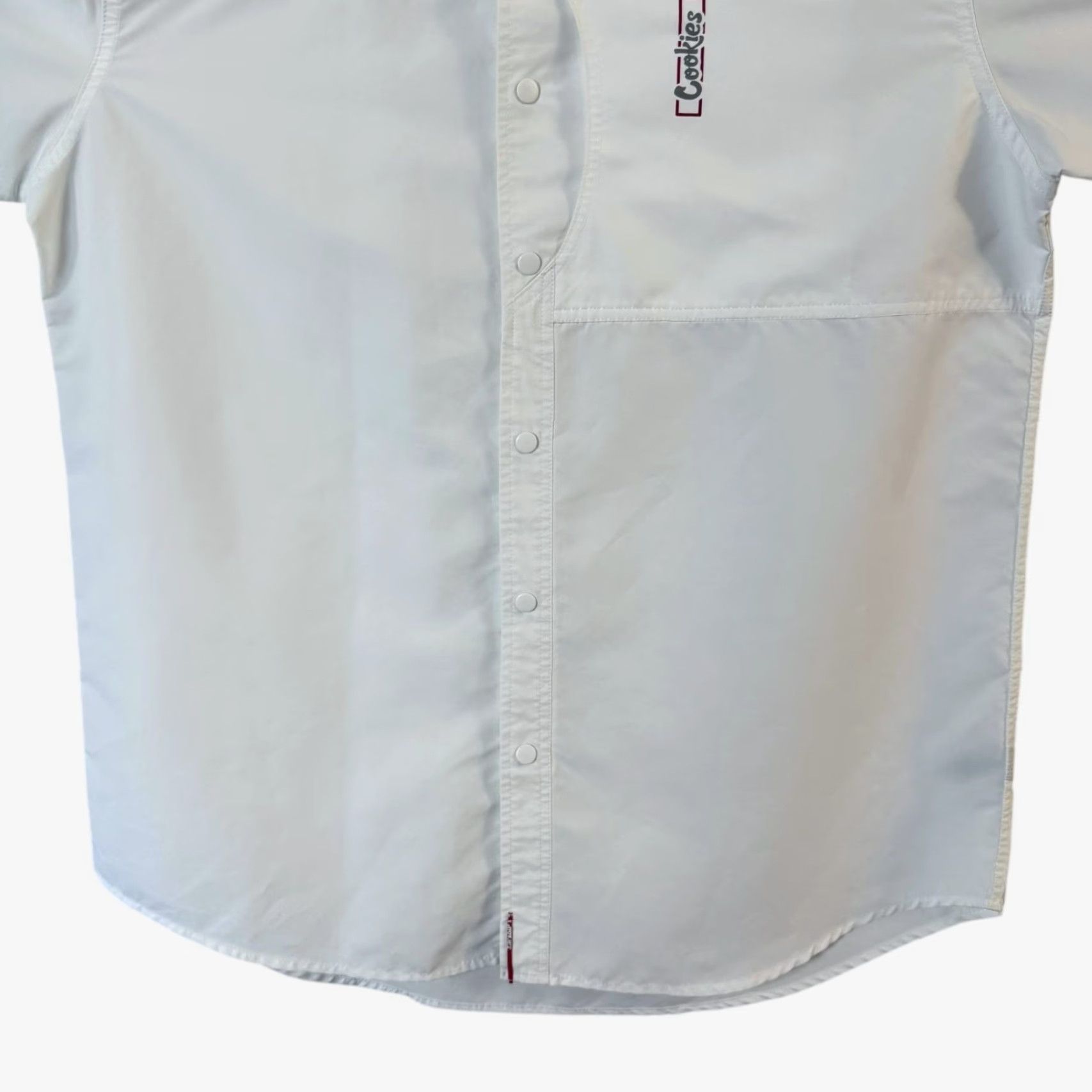Vintage Cookies Snap Button-Up Long-Sleeve Shirt White Men's XL 420 Stash Pocket Size US XL / EU 56 / 4 - 6 Thumbnail