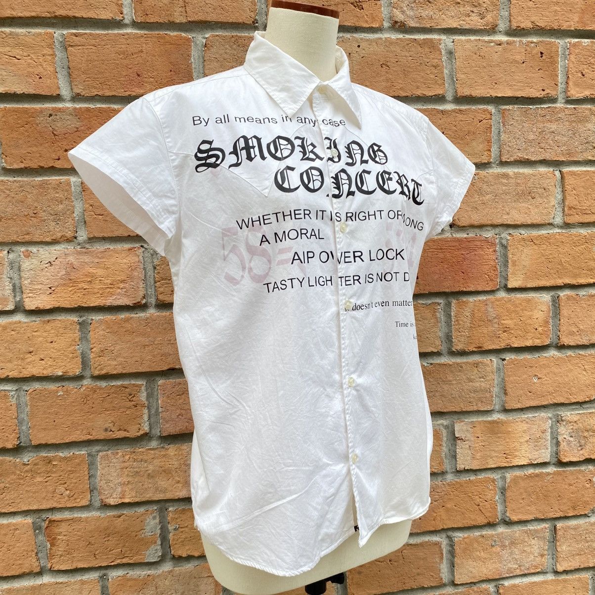 Designer EURO immortal Y2K Punk Smoking Concert Typography Shirt Size L / US 10 / IT 46 - 16 Thumbnail