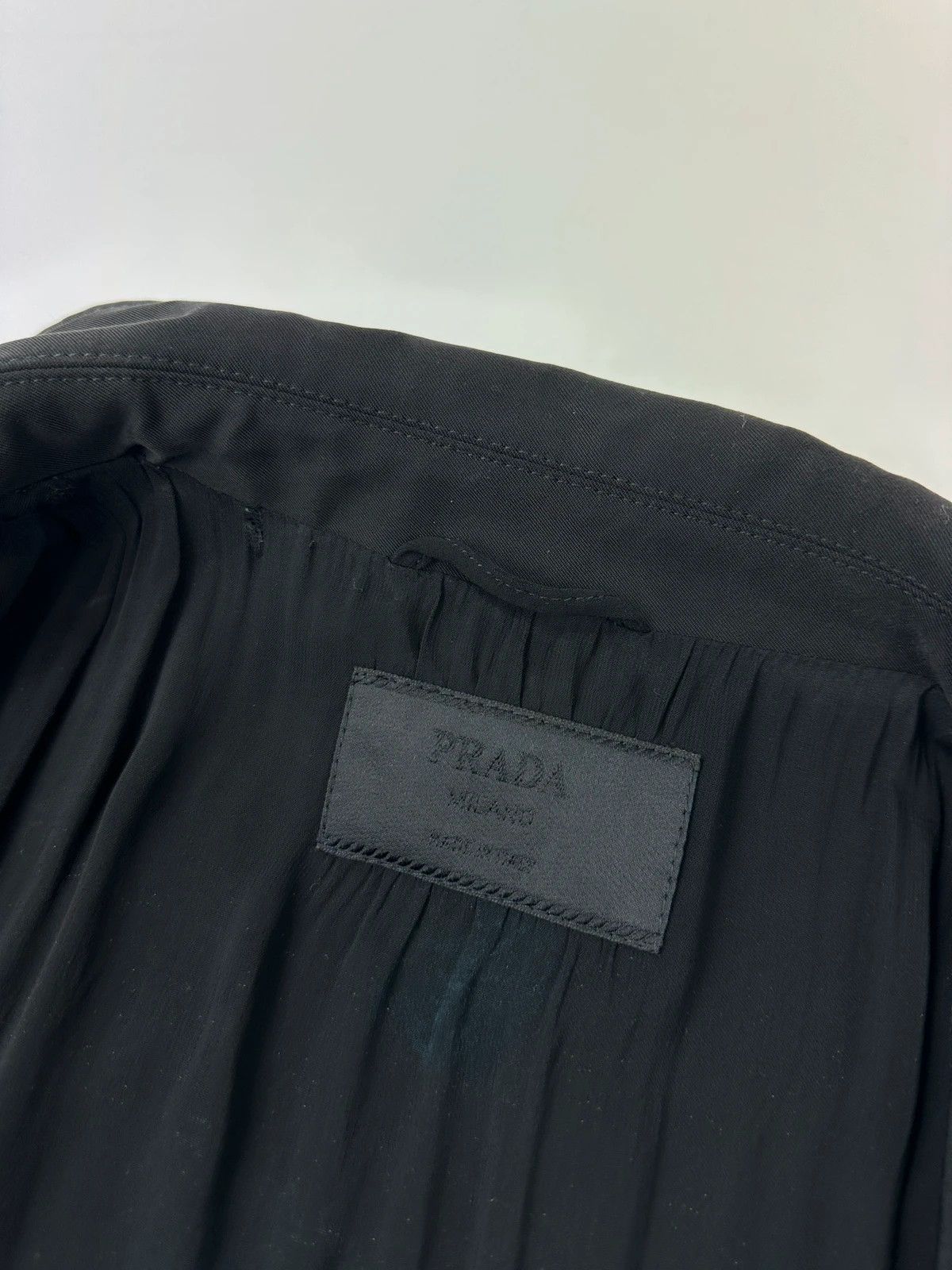 Prada Prada Milano SS1997 Black Nylon Tailored Jacket Size M / US 6-8 / IT 42-44 - 8 Thumbnail