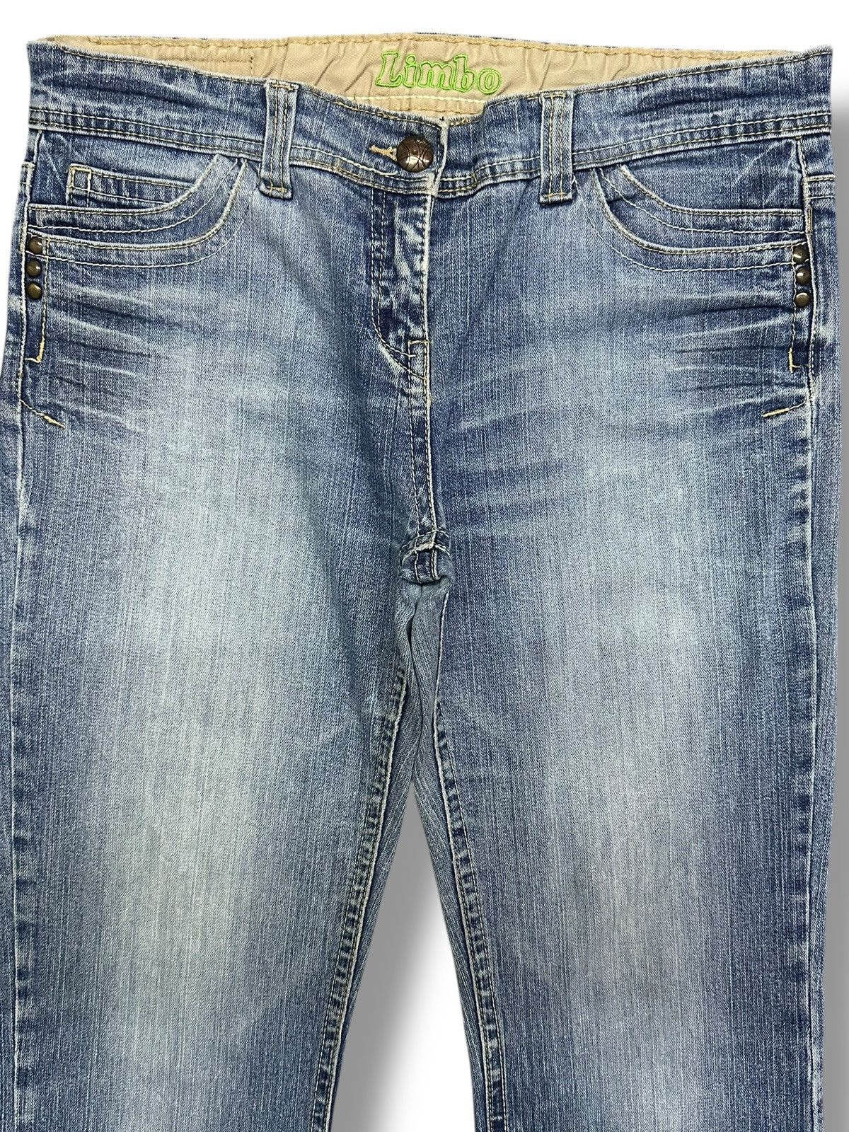 Other Vintage Distressed Limbo Denim Straight Leg Light BlueWash Size US 34 / EU 50 - 2 Thumbnail
