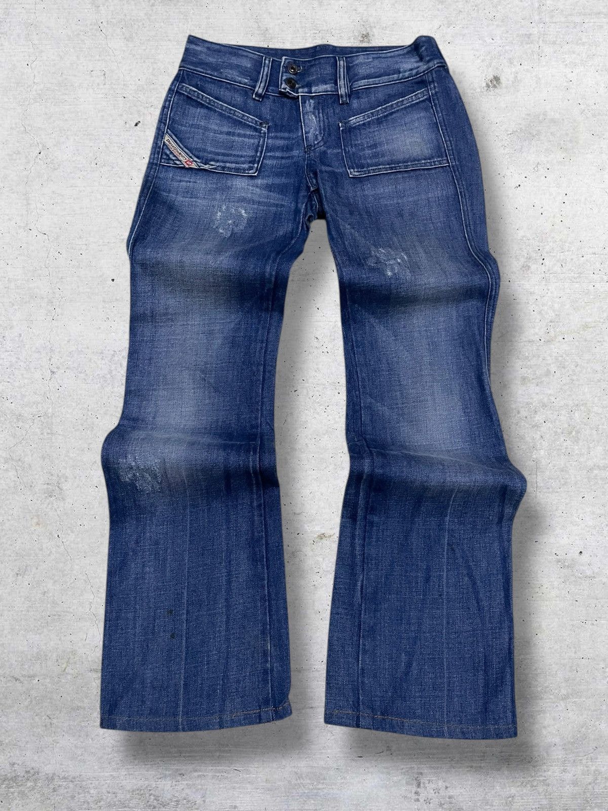 Diesel VINTAGE DIESEL INDUSTRY 90S DESIGNER OG FLARED CUT DENIM Size US 26 / EU 42 - 1 Thumbnail