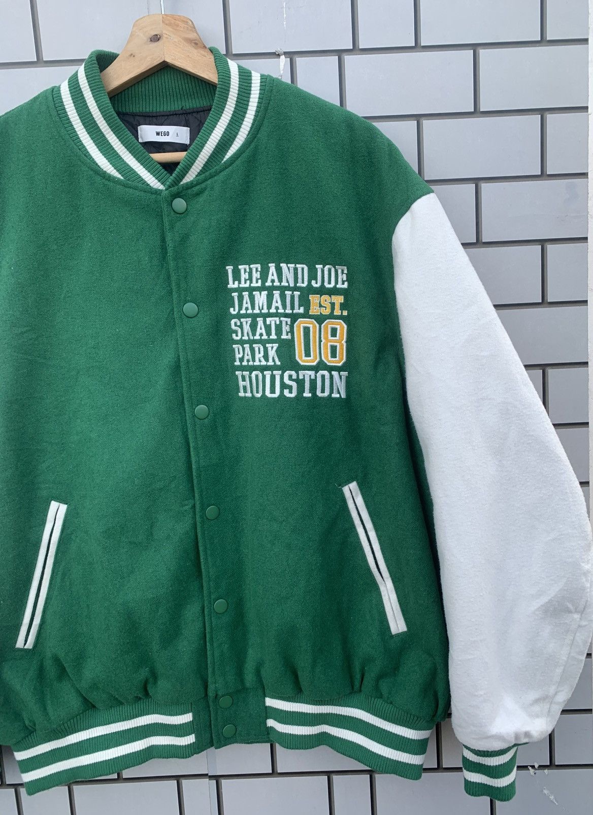 Japanese Brand Japanese Brand Wego Houston Varsity Jacket Size US L / EU 52-54 / 3 - 7 Thumbnail