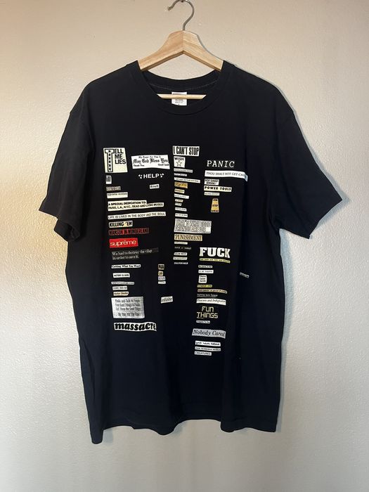 Supreme cut outs store tee