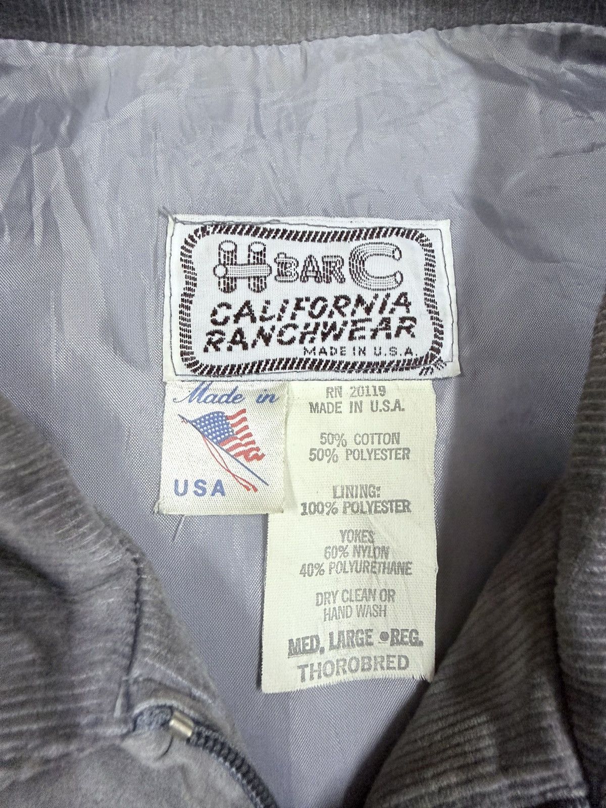 Rockmount Ranch Wear Vtg🔥50’s H Bar C California Ranchwear Thorobred Corduroy Size US L / EU 52-54 / 3 - 17 Thumbnail
