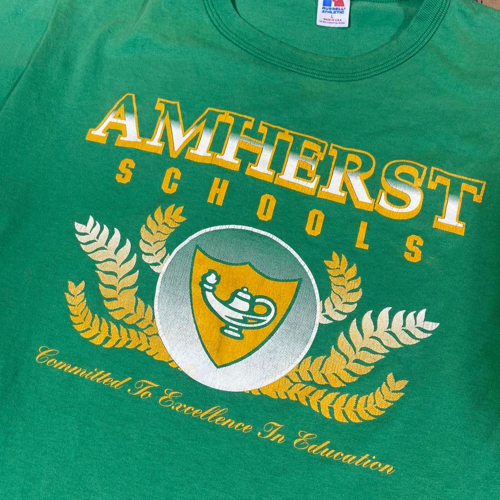 Russell Athletic 90s green russell athletics tee Size US L / EU 52-54 / 3 - 3 Thumbnail