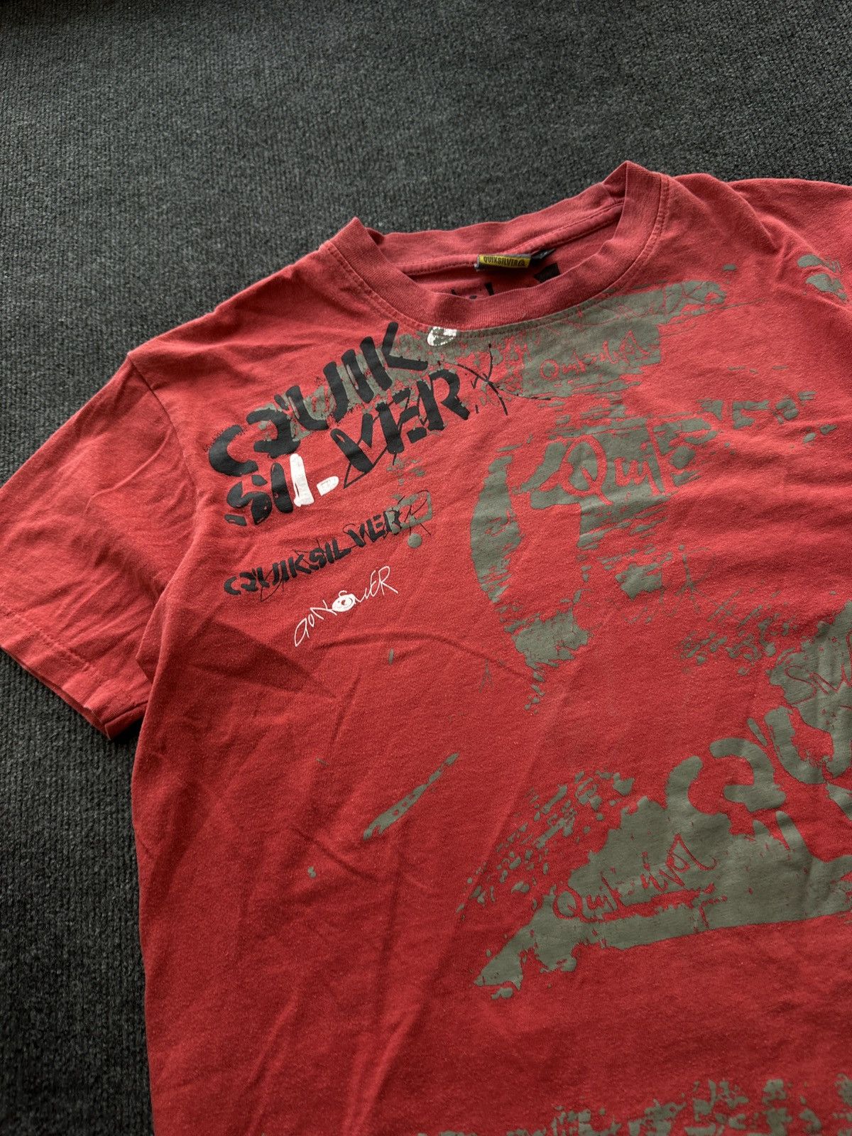 Quiksilver 🚨Vintage Big Logo QUIKSILVER BOXY LOGO T SHIRT SLEEVE Y2K Size US L / EU 52-54 / 3 - 4 Thumbnail