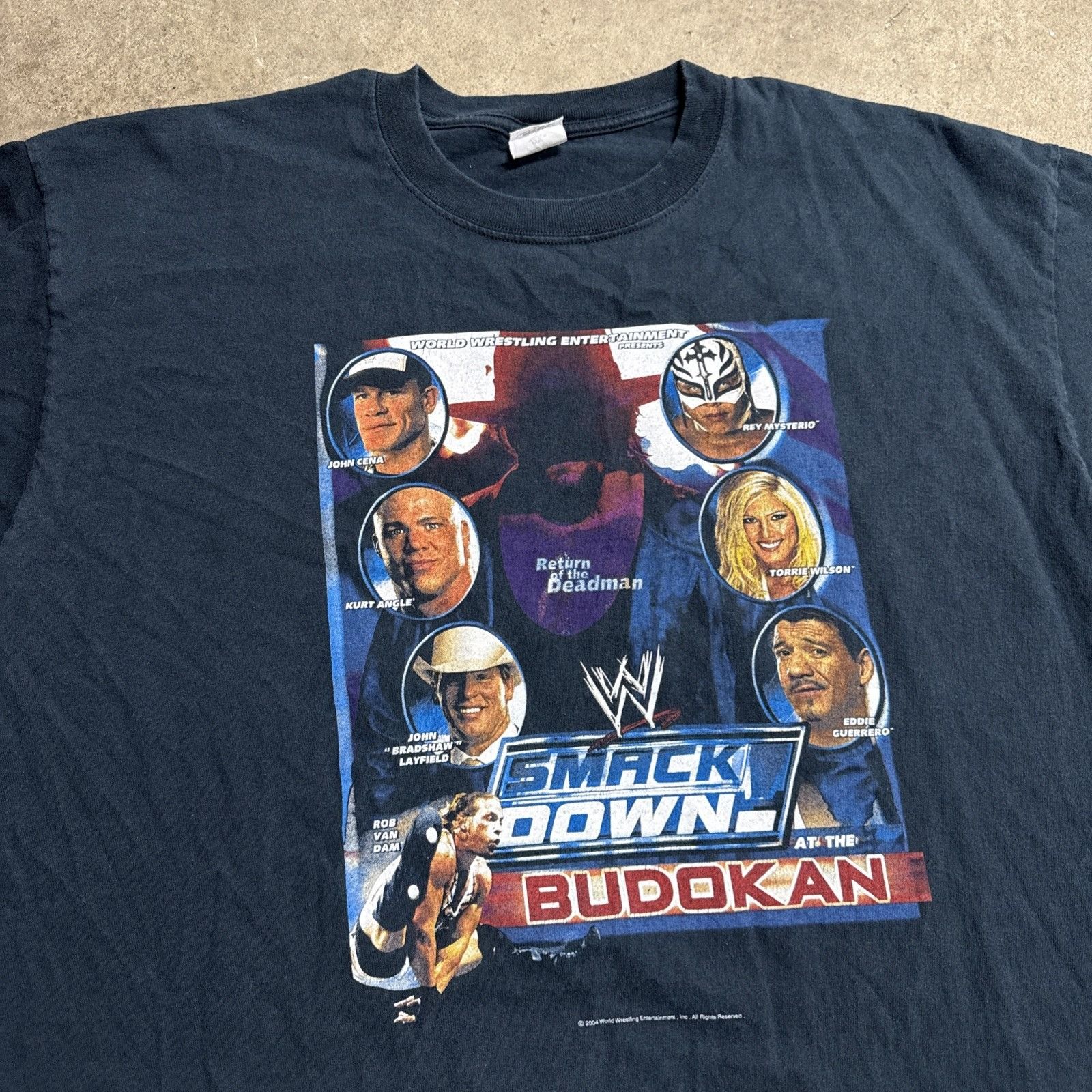 WWE Vintage WWE Shirt 2XL Black 2004 Smackdown Budokan RARE Size US XXL / EU 58 / 5 - 1 Thumbnail
