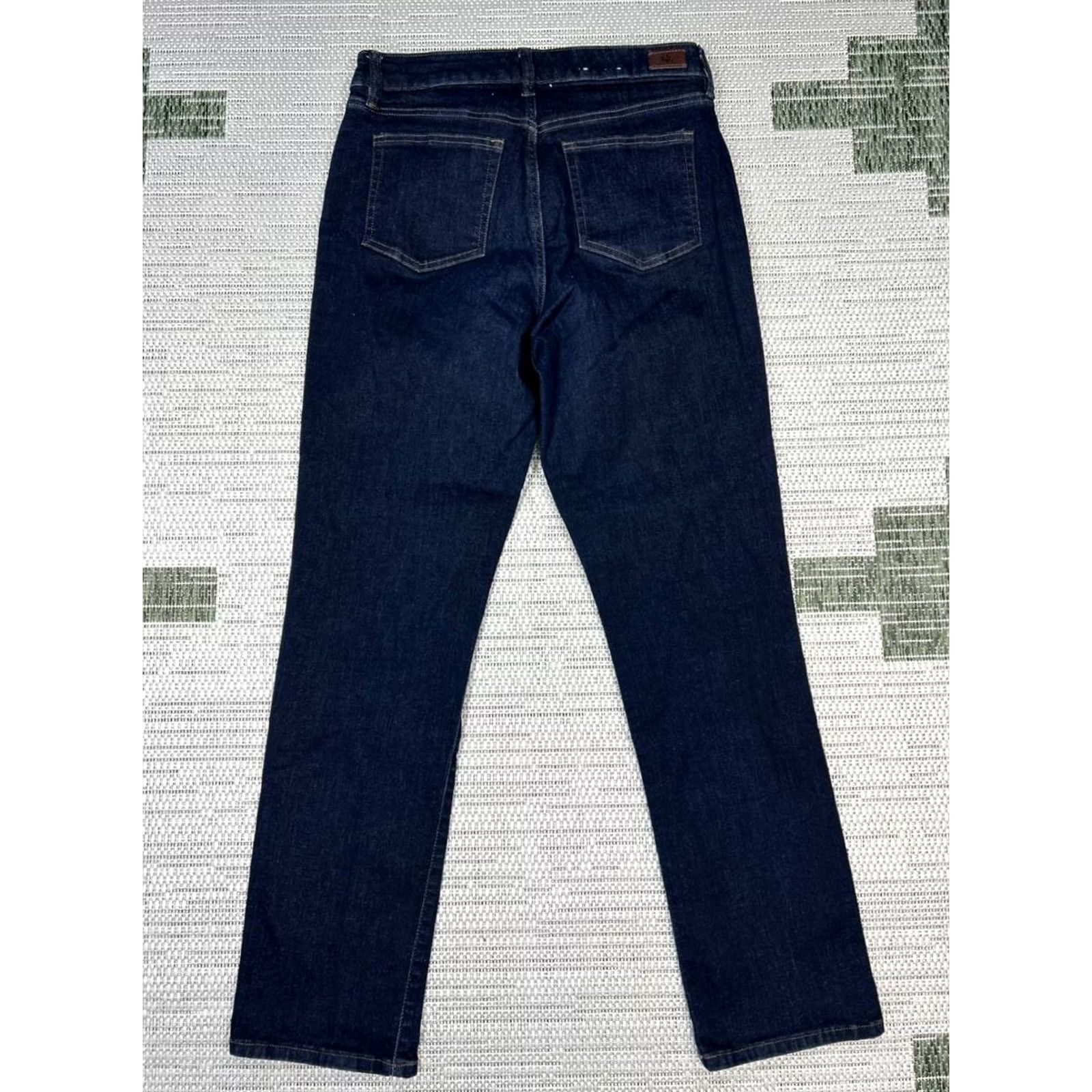 Ralph Lauren Lauren Ralph Jeans Womens 8 Blue Premier Curvy Straight Denim Logo 27x28 Size 30" / US 8 / IT 44 - 2 Thumbnail
