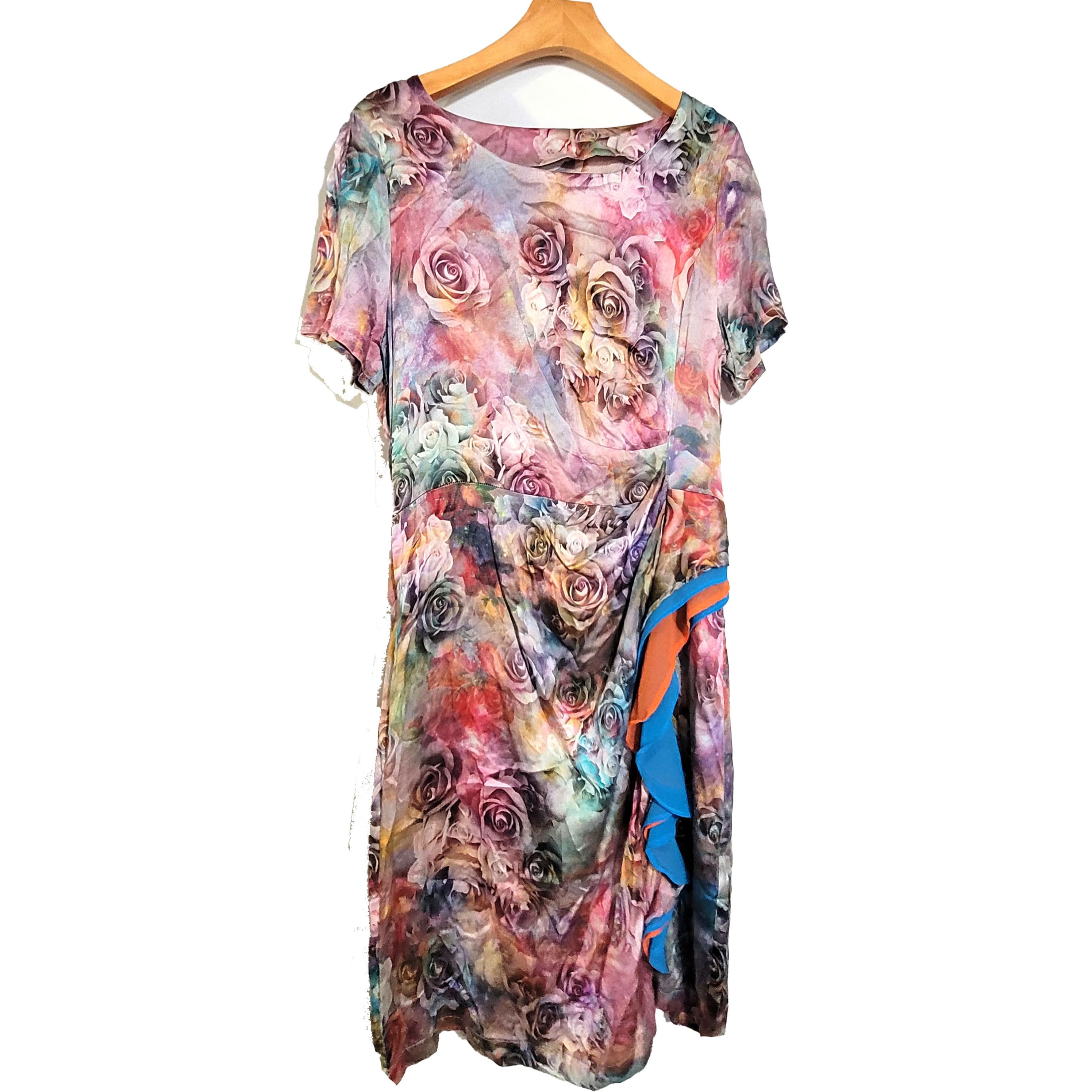 Other Women's Silk Size M Short Sleeve Satin Dress SBK205 Size M / US 6-8 / IT 42-44 - 2 Thumbnail