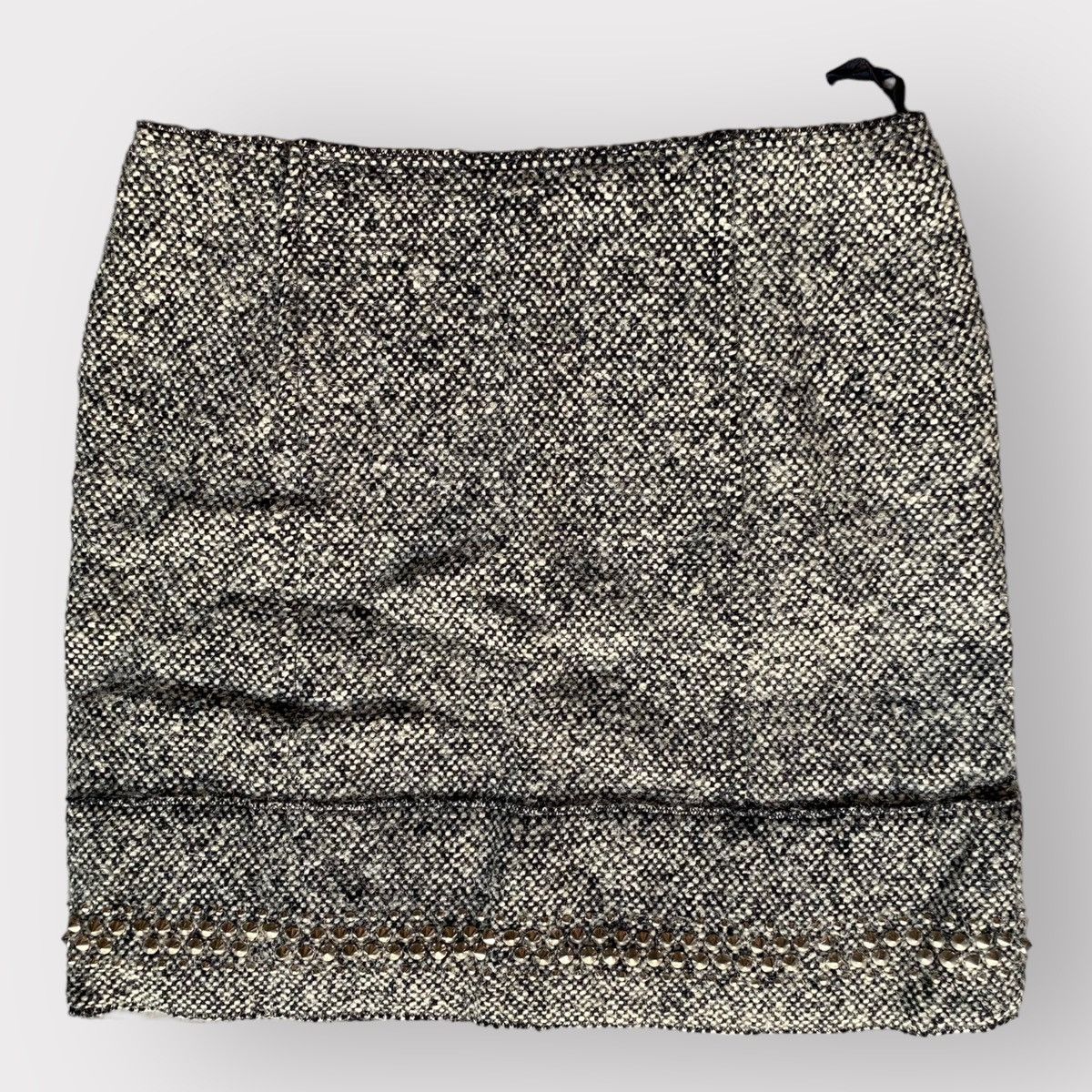 Miu Miu Miu Miu Stretch Tweet Skirt With Studded Size 28" / US 6 / IT 42 - 4 Thumbnail