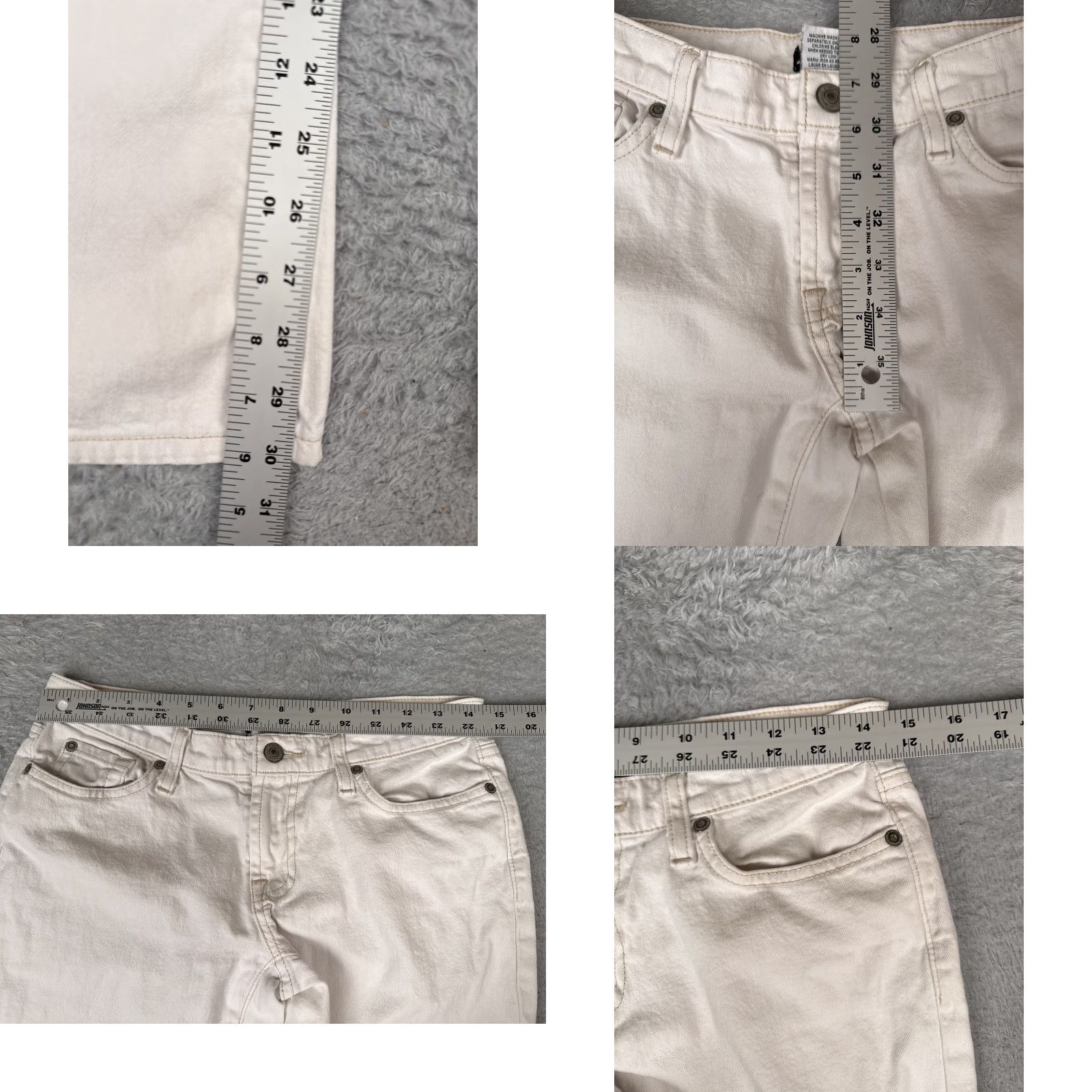 Mossimo Mossimo Jeans Womens 4 White Mid Rise Straight Embroidered Denim 28x31 Regular Stretch 5-Pocket Cotton Blend Spandex 90s Vintage: No Size 27" / US 4 / IT 40 - 8 Thumbnail