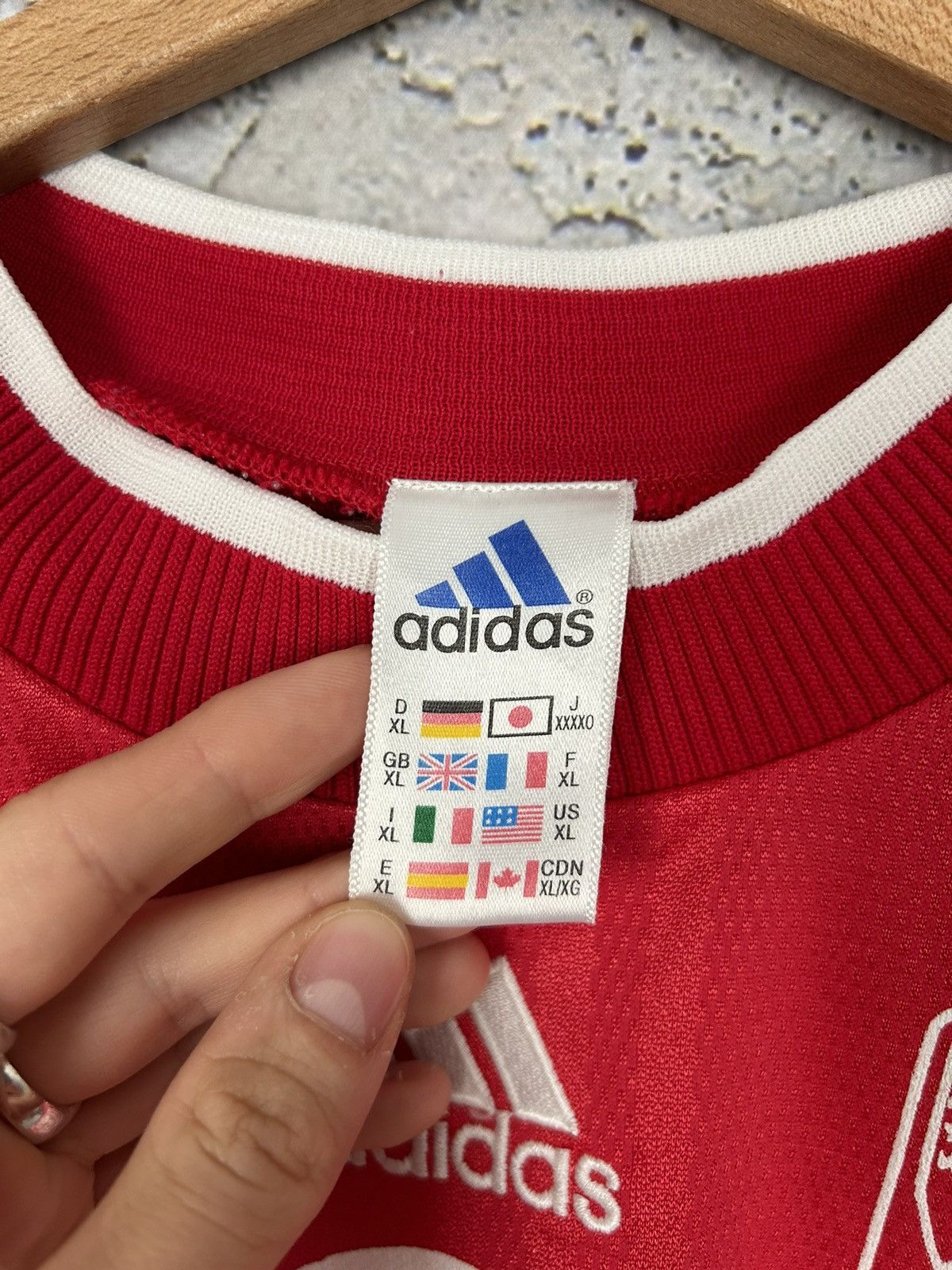 Adidas Vintage Adidas 90s Soccer Jersey Football Sportswear Size US XL / EU 56 / 4 - 5 Thumbnail