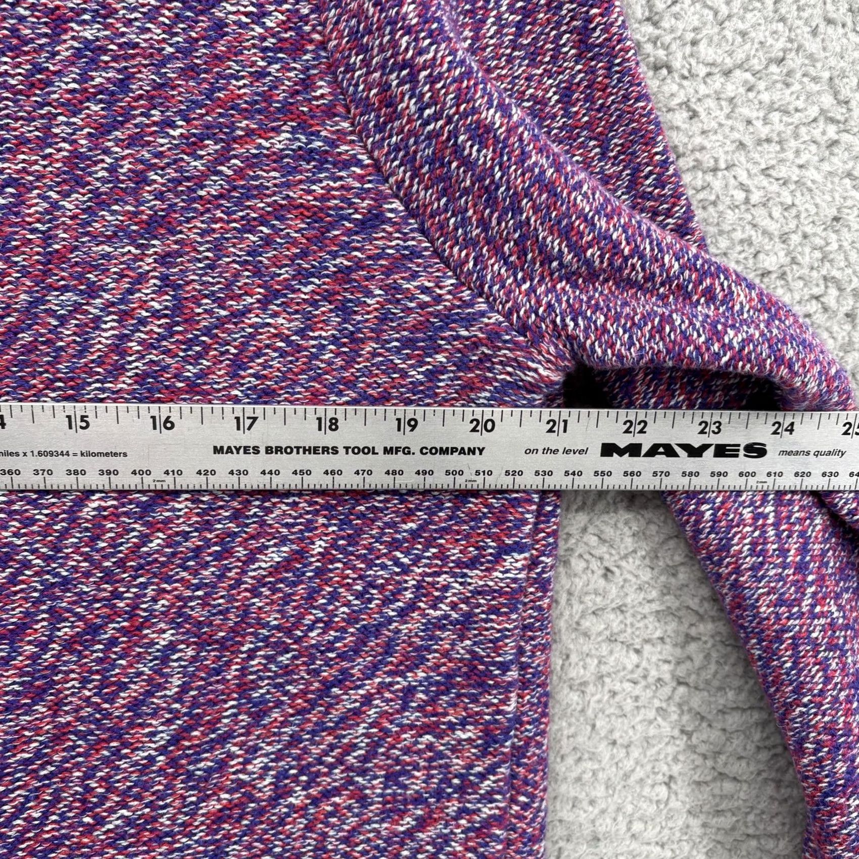 Lands' End Lands' End Sweater Womens XL Purple Marled Cable Knit Pullover Crewneck Knit Pullover Solid Pattern 100% Acrylic Mens? Size XL / US 12-14 / IT 48-50 - 6 Thumbnail