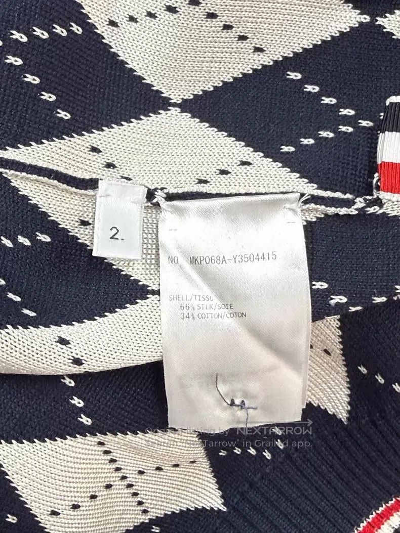 Thom Browne Thom Browne Navy Blue and White Diamond Pattern Men's Shor Size US M / EU 48-50 / 2 - 4 Thumbnail