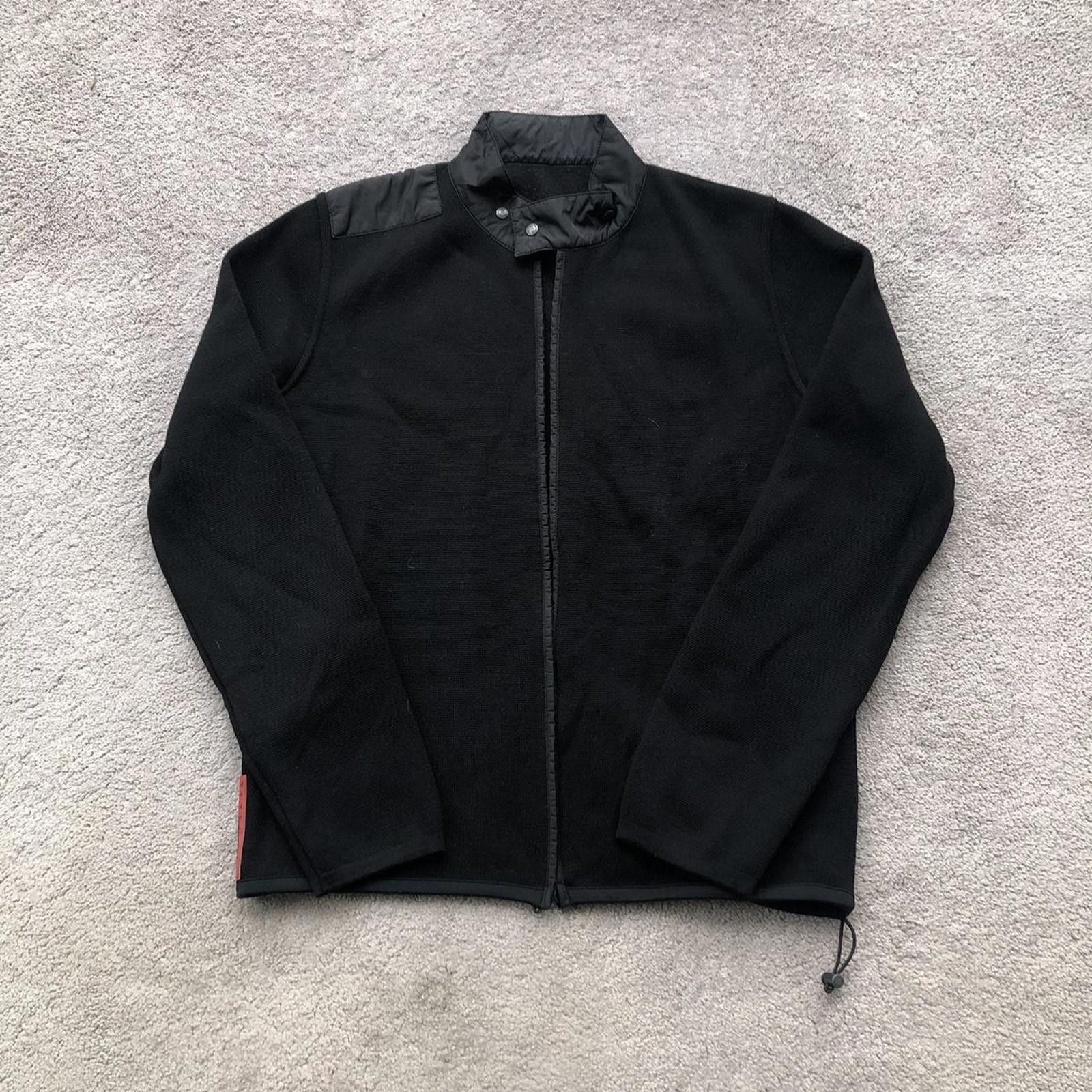 Prada Vintage Prada Red Tab Wool & Nylon Jacket Zip Up Sweatshirt Size US M / EU 48-50 / 2 - 1 Thumbnail