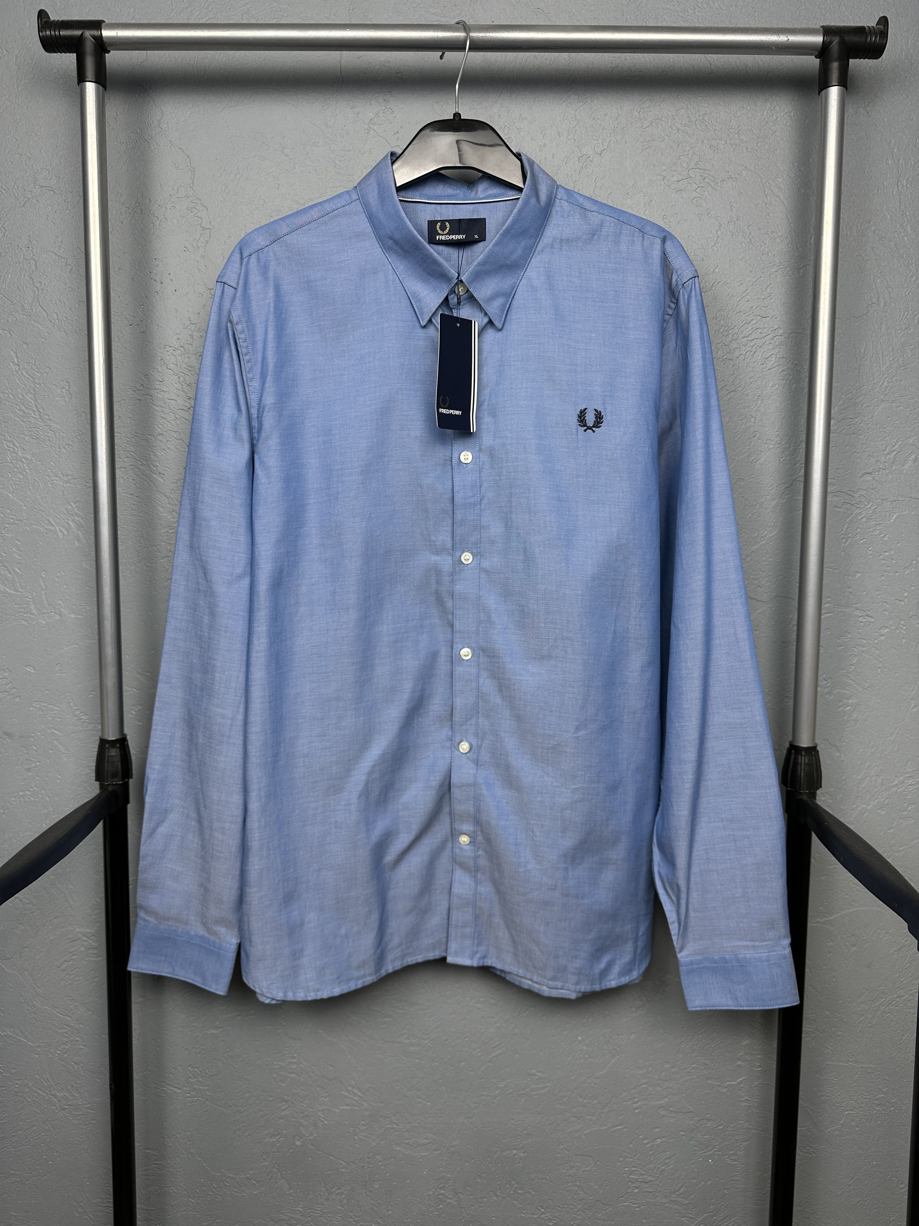 Fred Perry NEW Fred Perry Mens Long Sleeve Shirt Size US XL / EU 56 / 4 - 1 Thumbnail