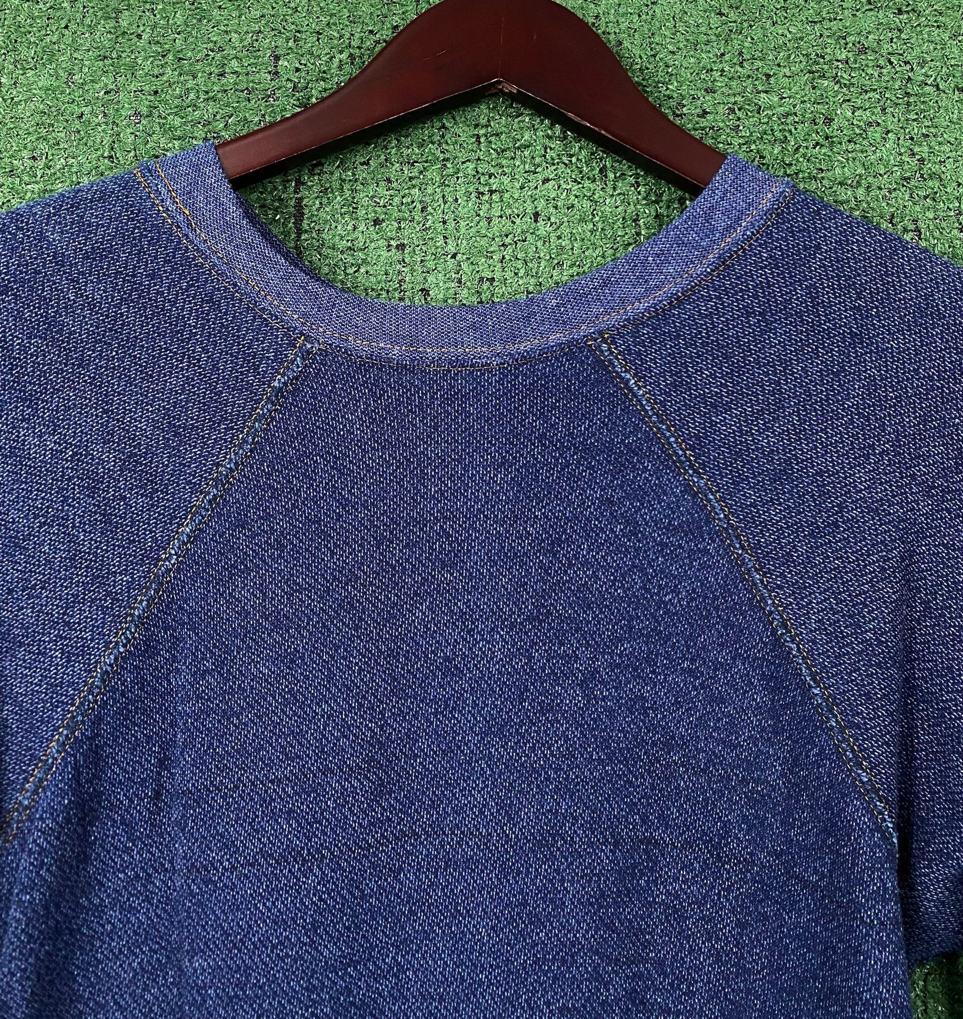 Vintage 80’s Pannill Denim Patterned Blank Raglan Sweatshirt Small Size US S / EU 44-46 / 1 - 6 Thumbnail