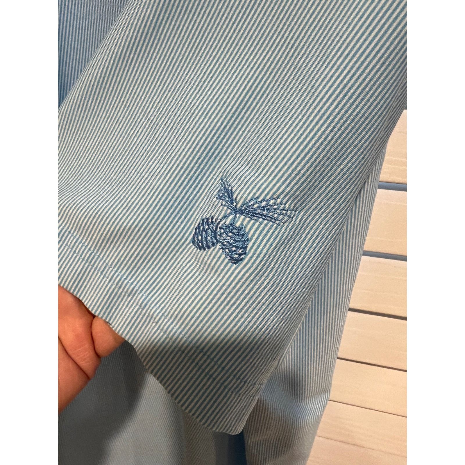 Peter Millar Peter Millar Summer Comfort Light Blue Striped Golf Polo Shi Size US L / EU 52-54 / 3 - 3 Thumbnail