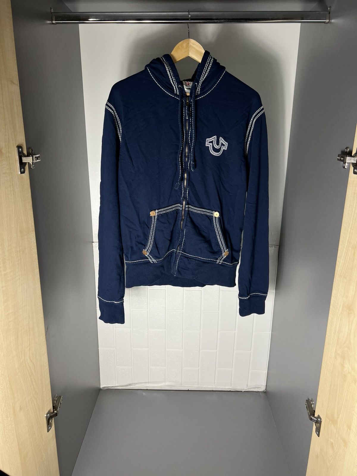 True Religion VINTAGE TRUE RELIGION ZIP HOODIE DESIGNER JAPAN STYLE Y2K Size US L / EU 52-54 / 3 - 2 Thumbnail
