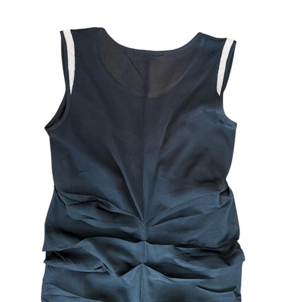 Marithe + Francois Girbaud Marithe Francois Girbaud Ruched Draped Sheer Midi Dress Size M / US 6-8 / IT 42-44 - 4 Thumbnail